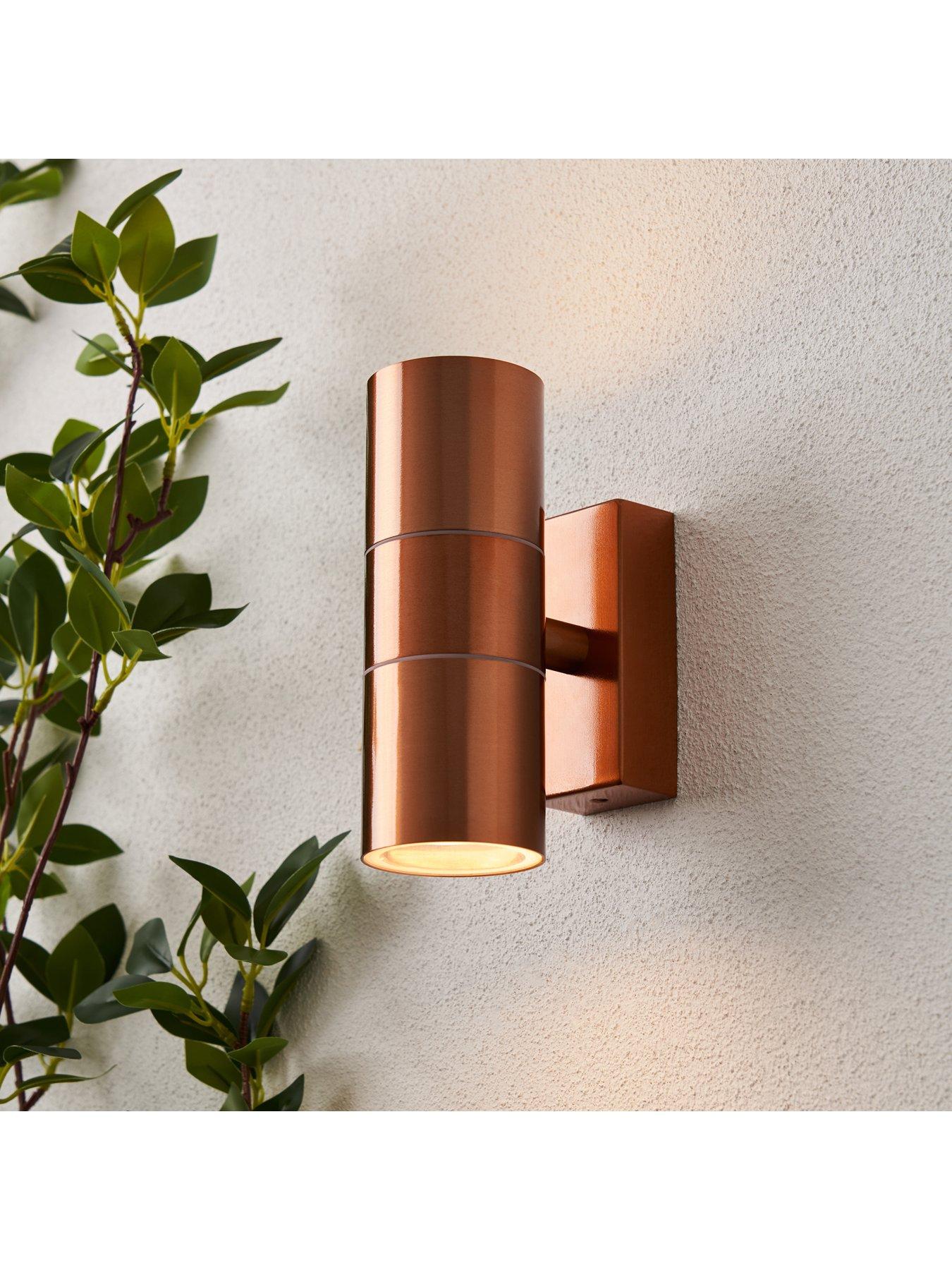 Image 1 of 6 of Zinc Leto IP65 2lt GU10 Wall light Copper