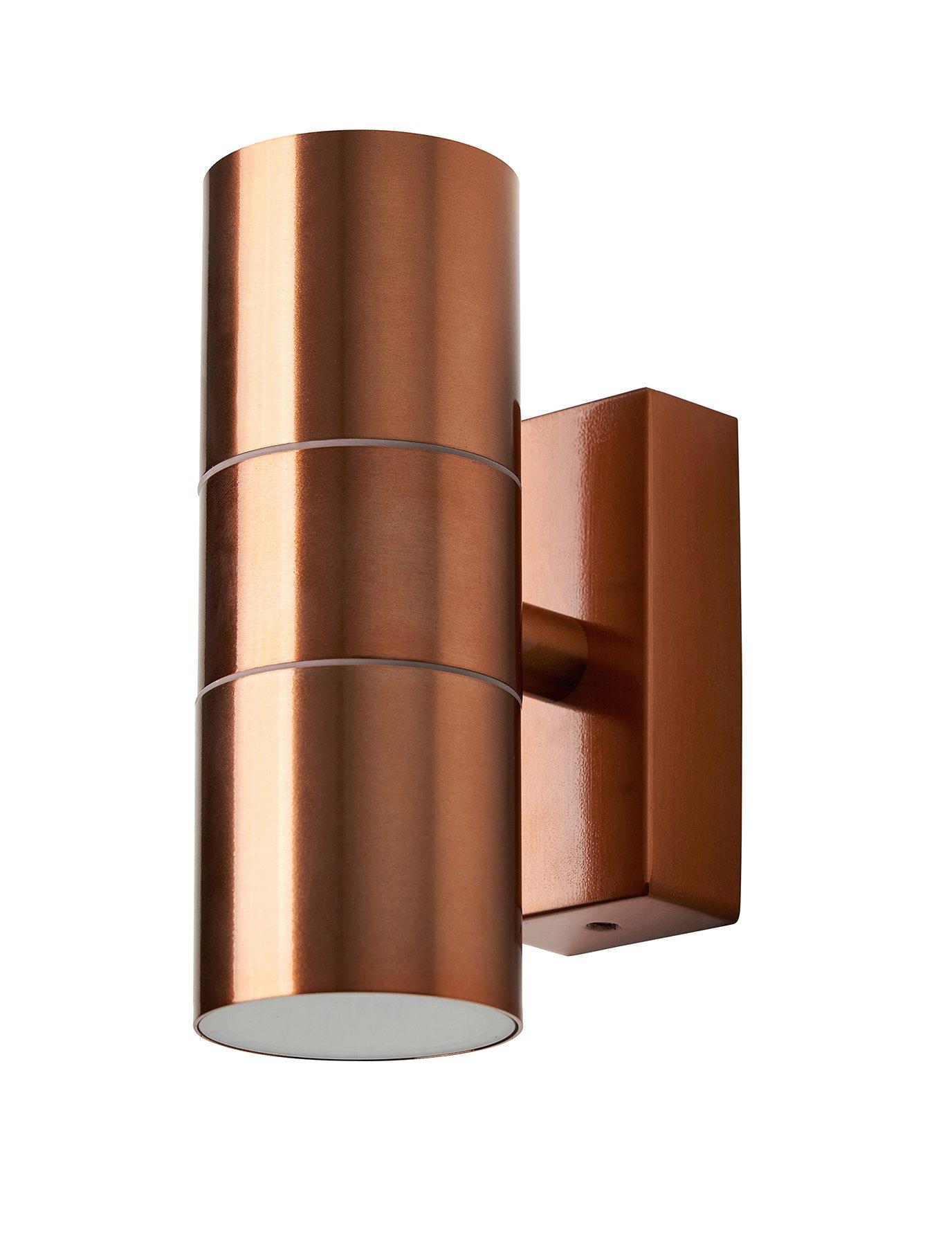 Image 2 of 6 of Zinc Leto IP65 2lt GU10 Wall light Copper