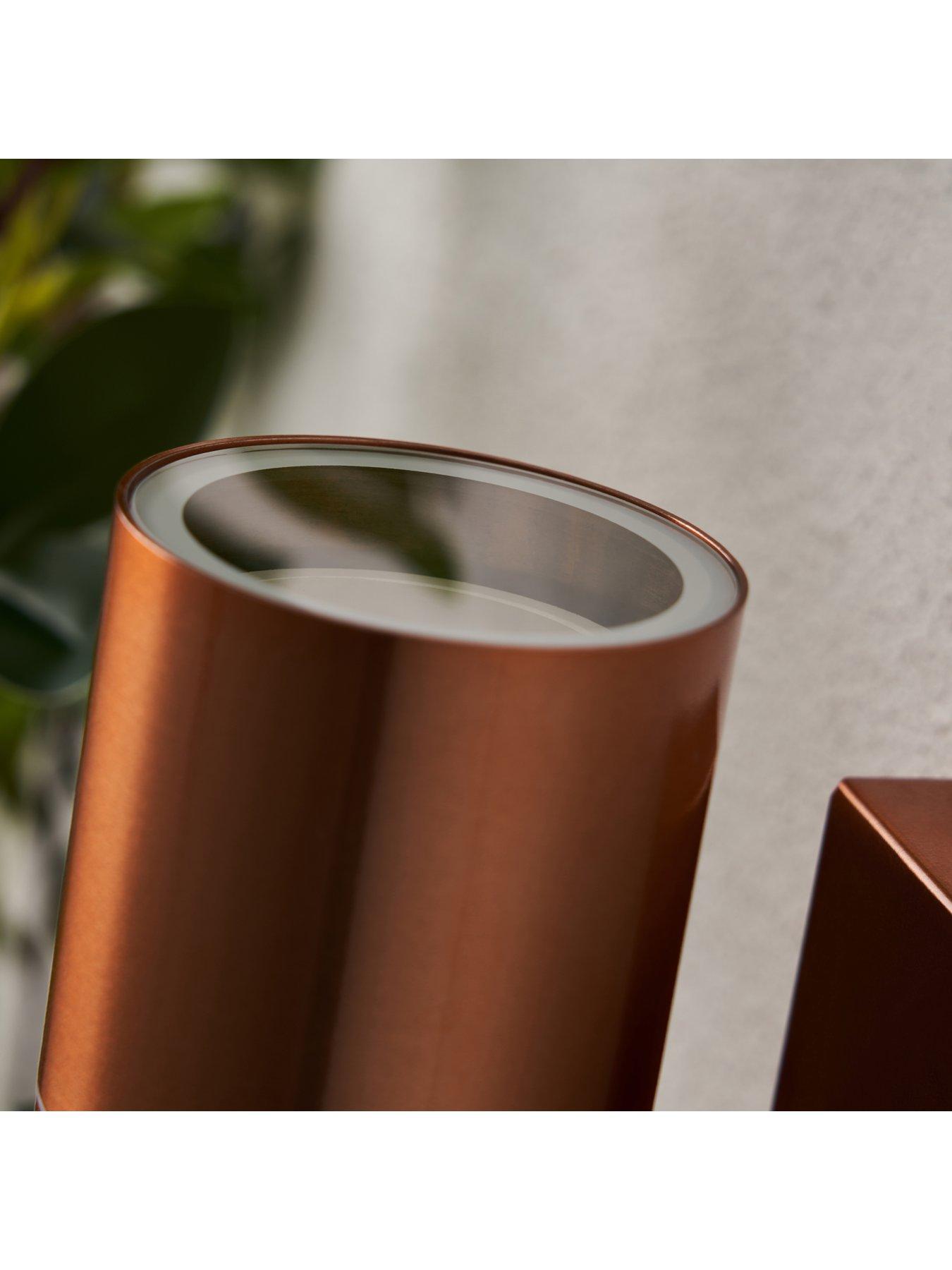 Image 5 of 6 of Zinc Leto IP65 2lt GU10 Wall light Copper