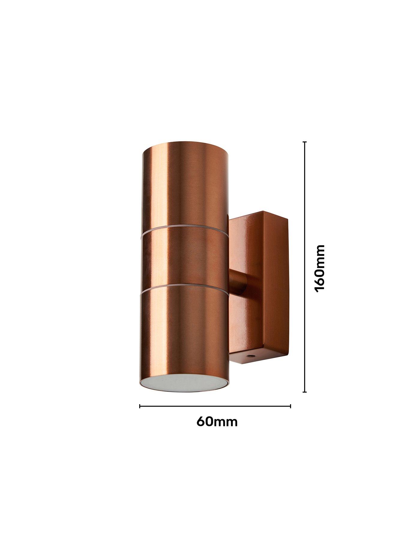 Image 6 of 6 of Zinc Leto IP65 2lt GU10 Wall light Copper