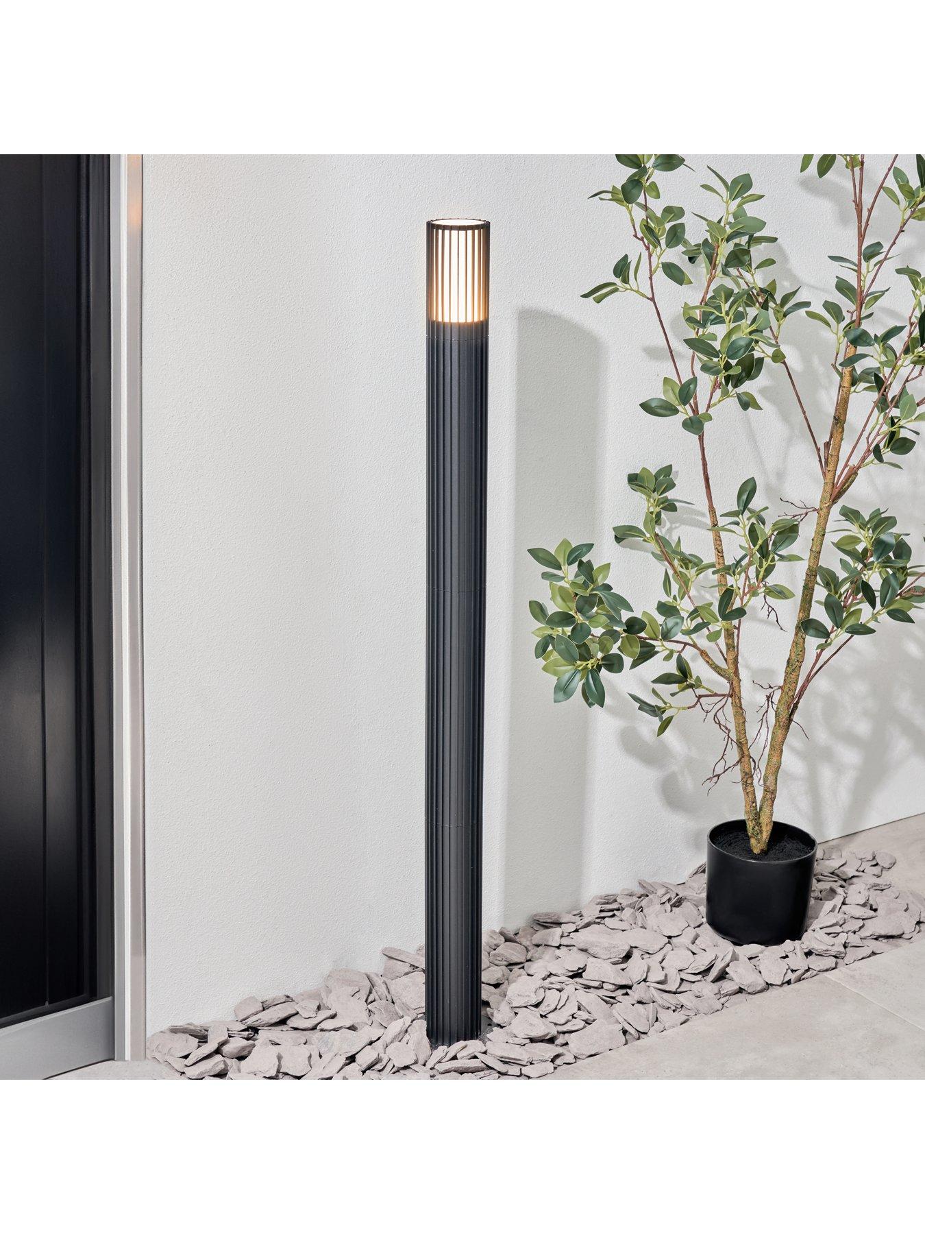 Zinc Muto 1 Light GU10 Adj Post Light IP44 Anthracite