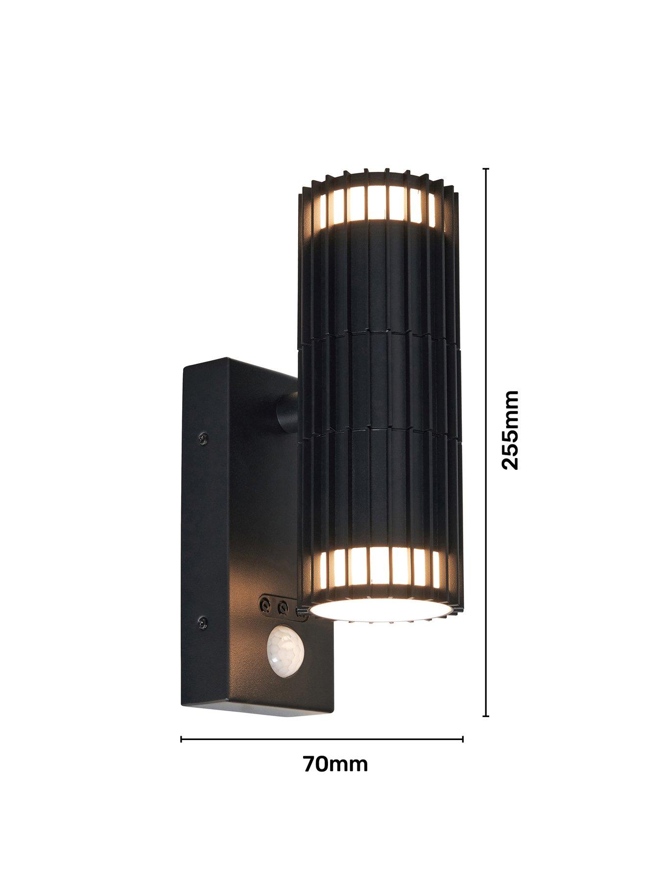 Image 7 of 7 of Muto 2 Light GU10 Up & Down WL w PIR IP65 Black