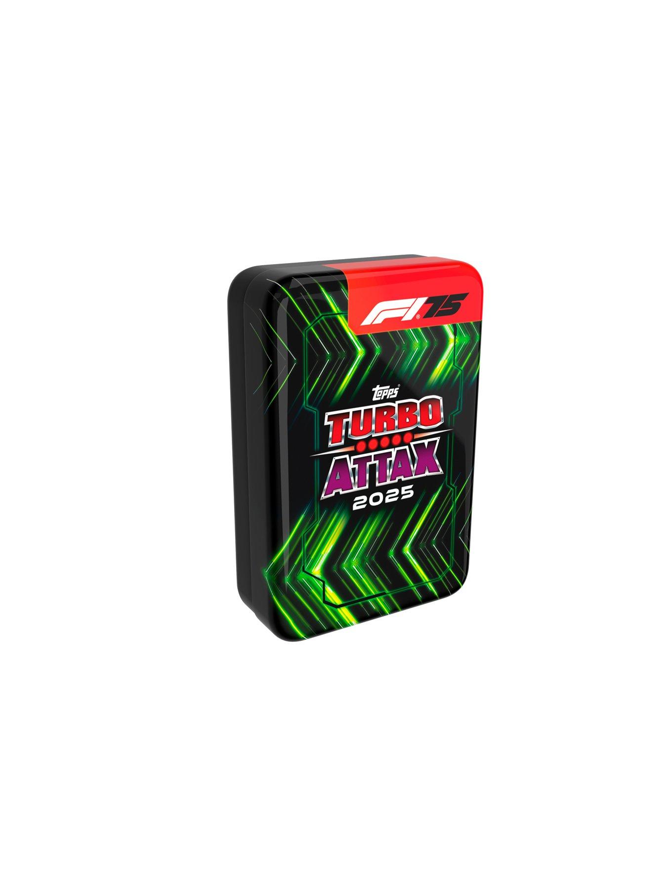 image of topps-f1-turbo-attax-2025-mega-tin-of-66nbsptrading-cards