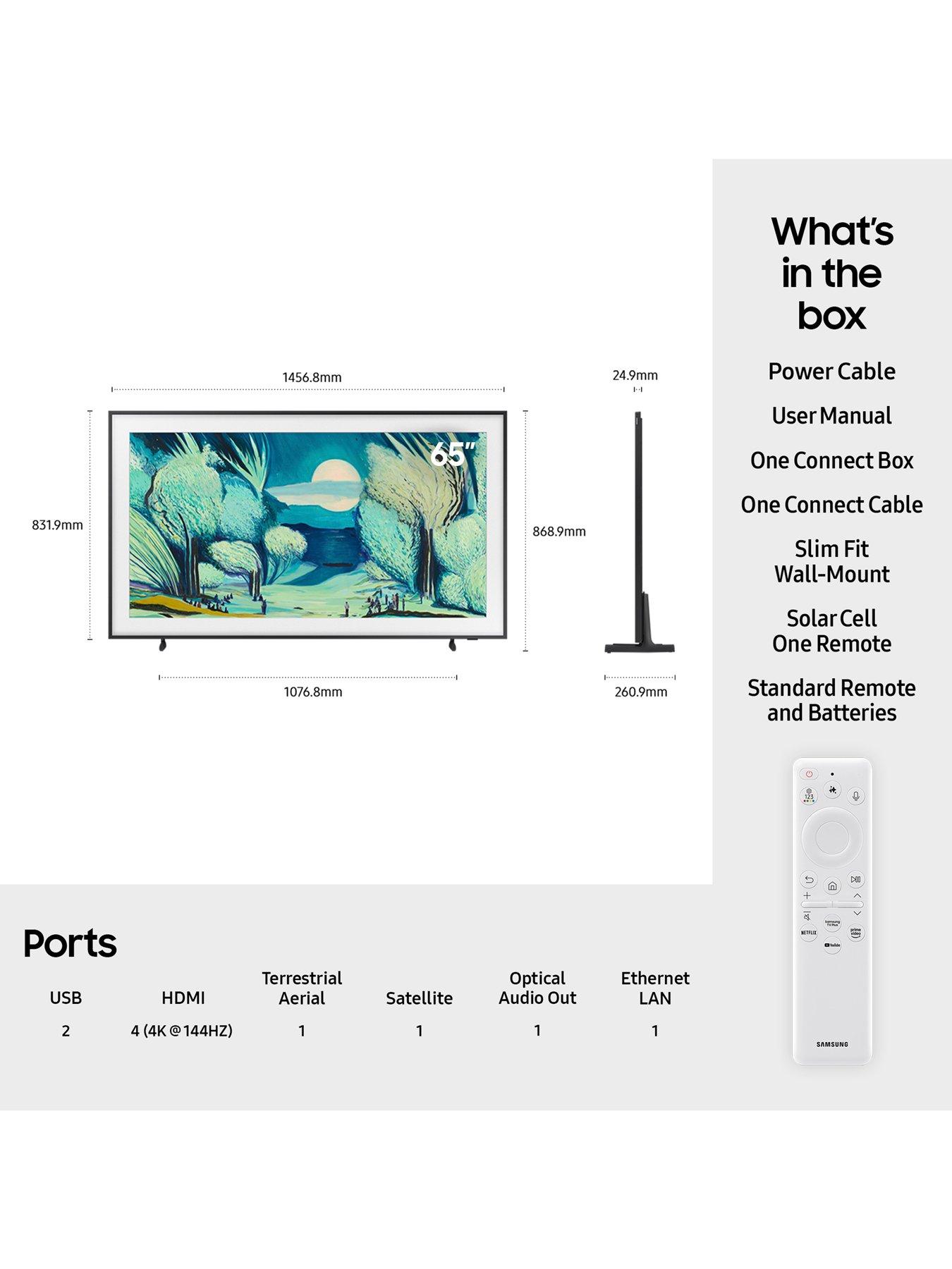 Image 7 of 8 of Samsung LS03F 65-inch The Frame QLED AI Smart TV with Art Mode &amp; Wall Mount - QE65LS03F