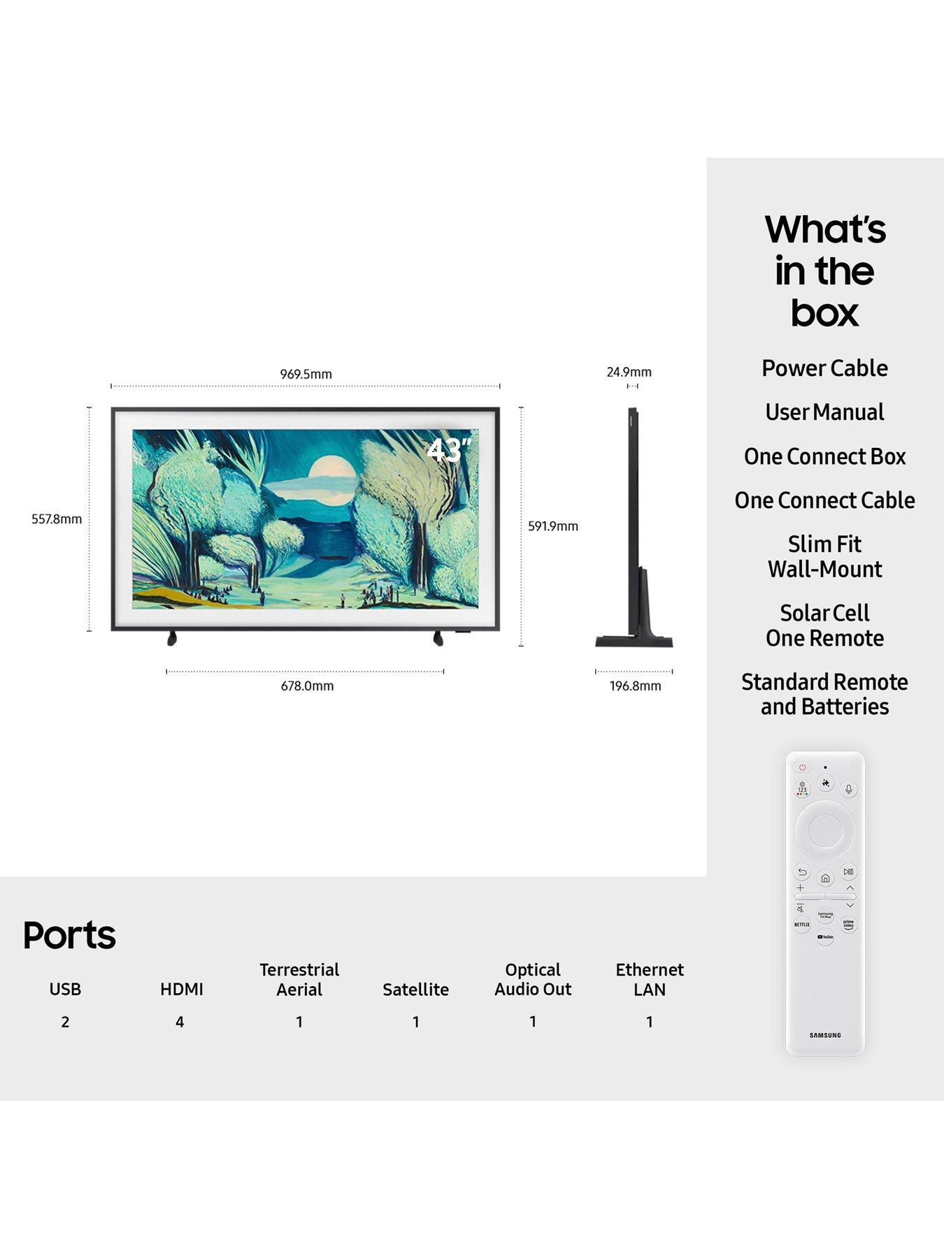 Image 7 of 8 of Samsung LS03F&nbsp;43-inch The Frame QLED AI Smart TV with Art Mode &amp; Wall Mount - QE43LS03F