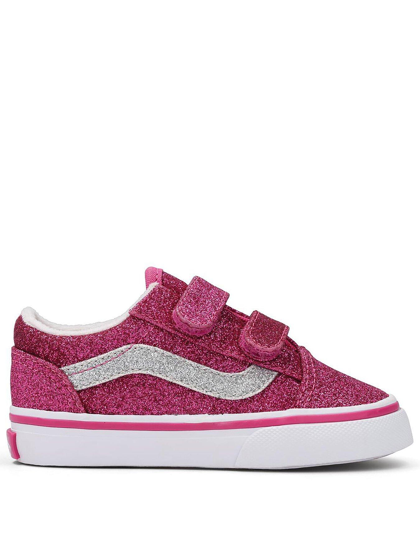  image of vans-toddler-old-skool-velcro-trainers-pink