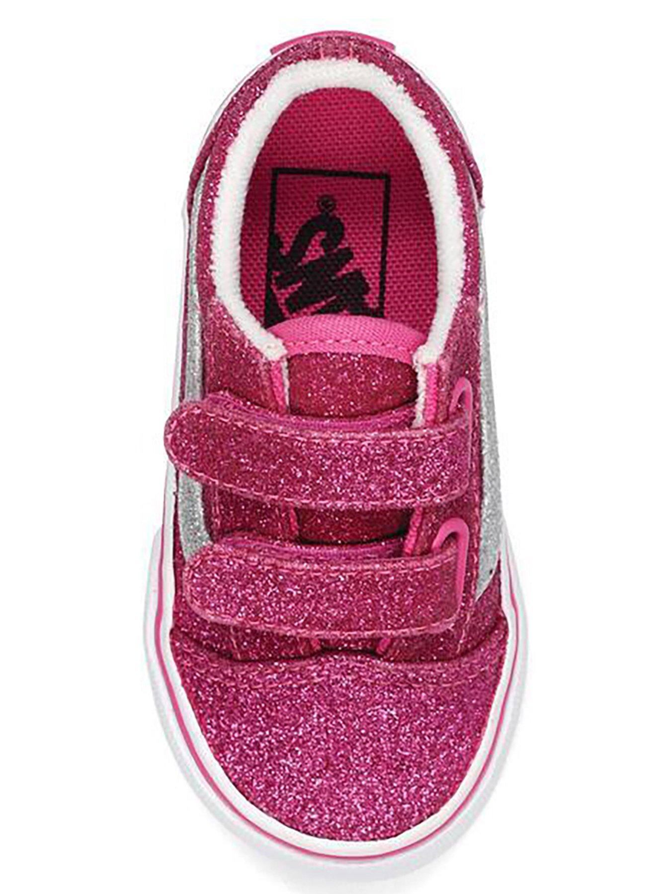  image of vans-toddler-old-skool-velcro-trainers-pink