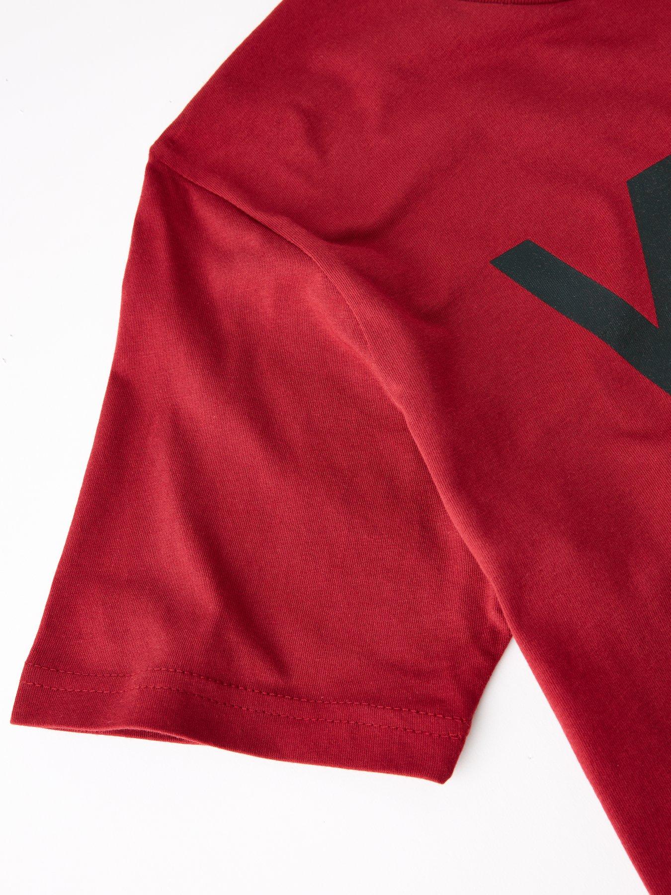  image of vans-boys-classic-short-sleeve-t-shirt-dark-red