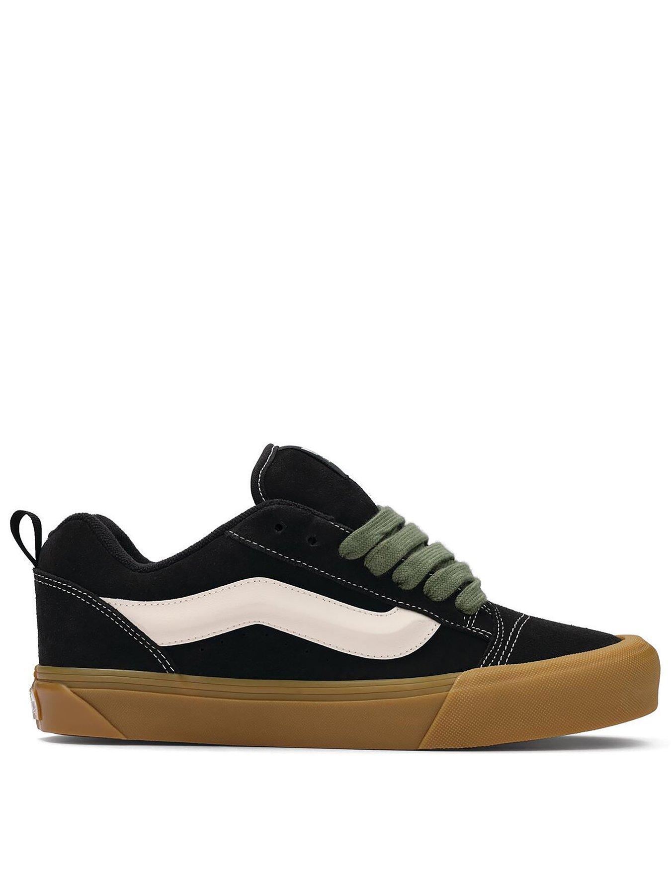  image of vans-mens-knu-skool-trainers-blackgreen