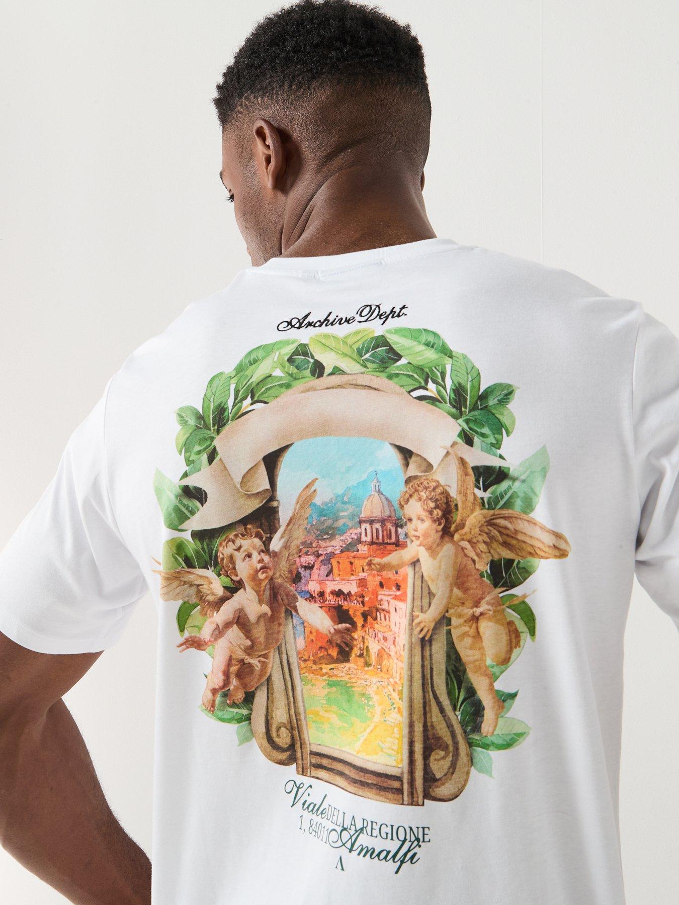 Image 4 of 5 of Alessandro Zavetti Arco Graphic Backprint T-Shirt - White