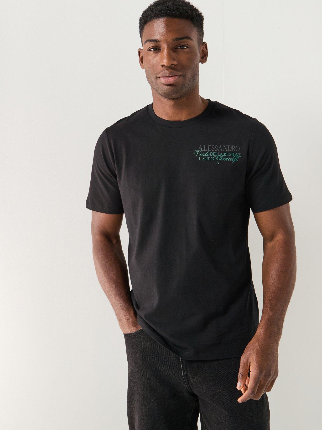 Image 1 of 5 of Alessandro Zavetti Arco Graphic Backprint T-Shirt - Black