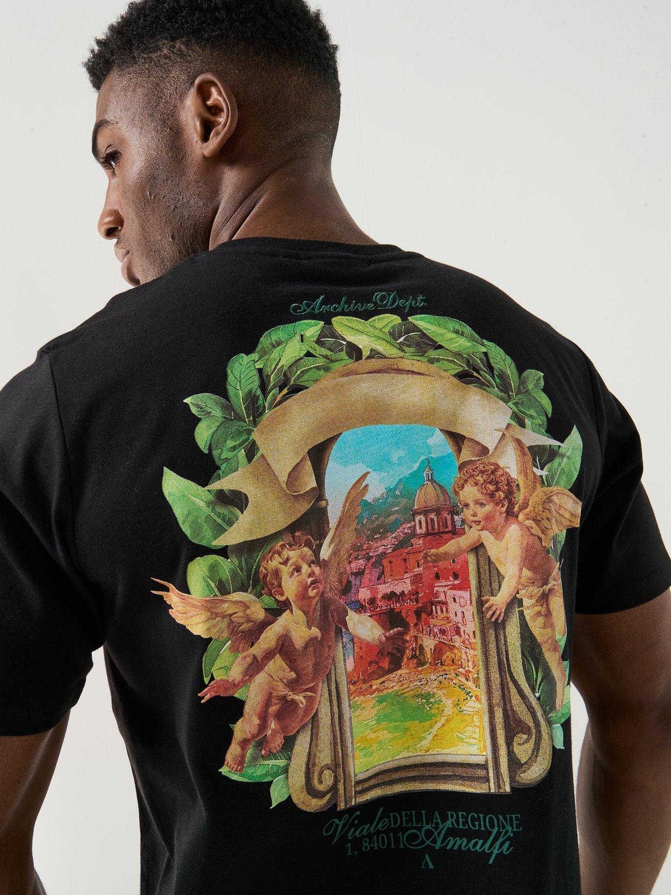 Image 4 of 5 of Alessandro Zavetti Arco Graphic Backprint T-Shirt - Black