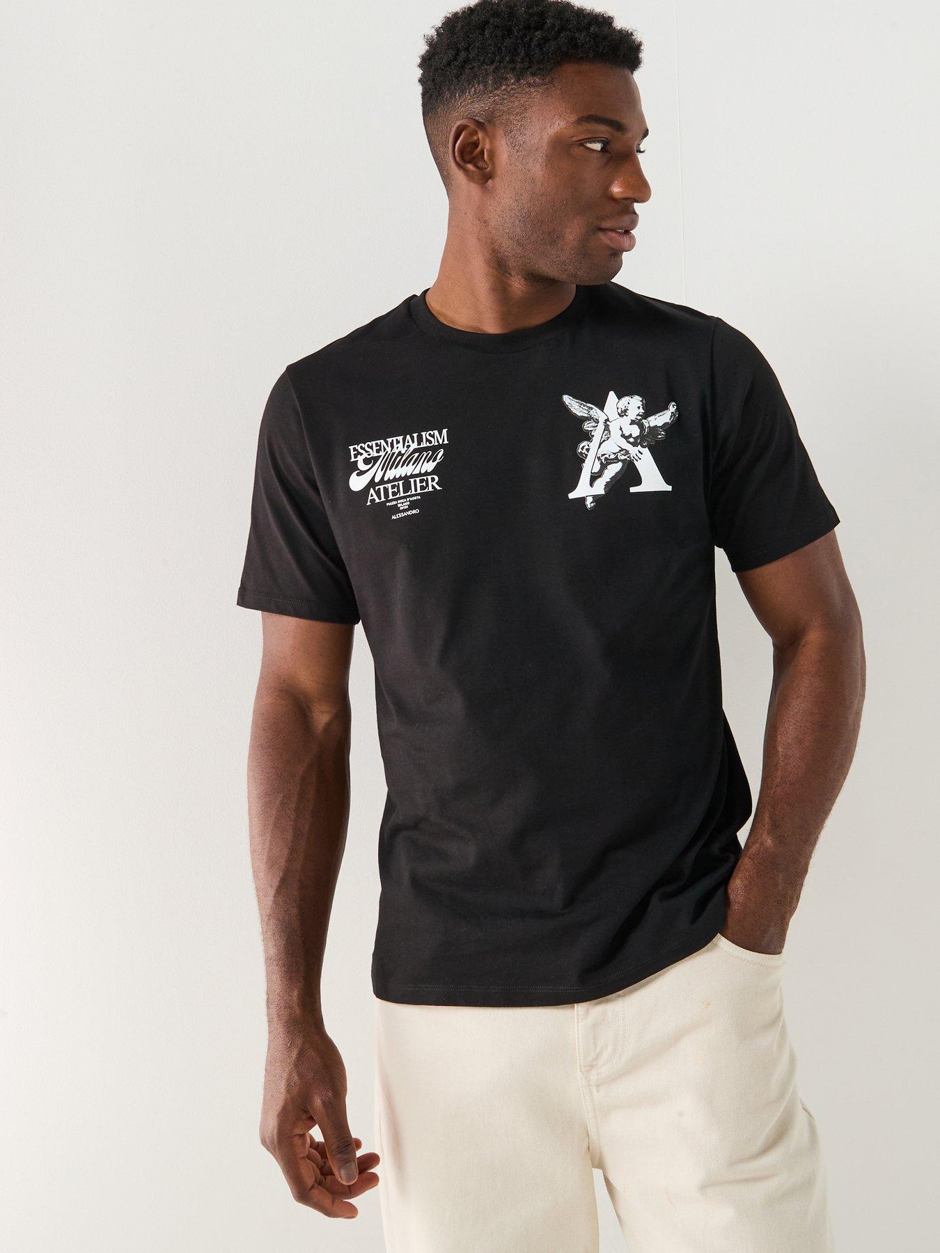 undefined Putto Graphic Backprint T-shirt - Black