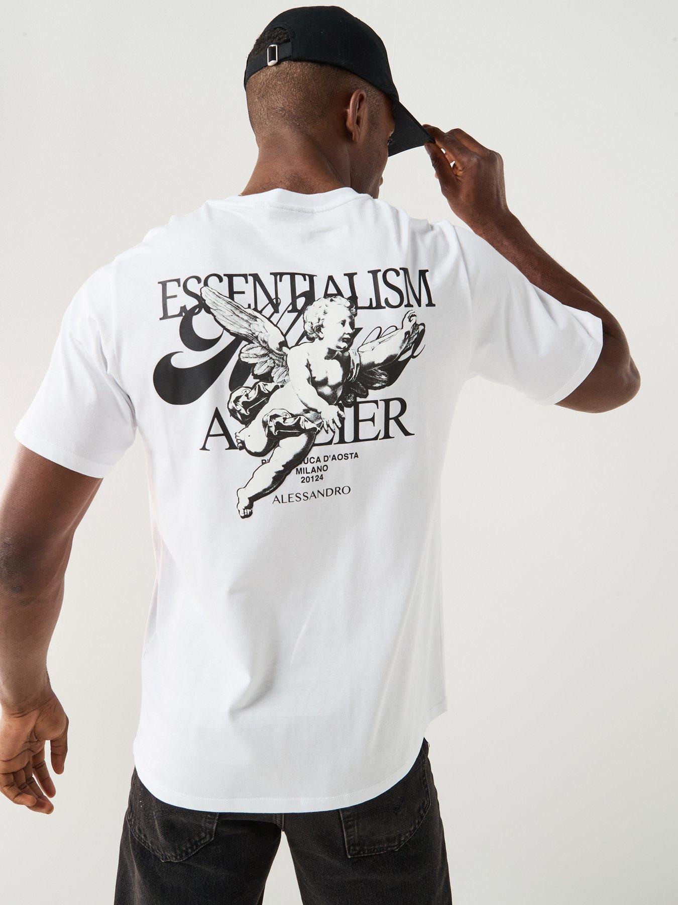 Image 2 of 6 of Alessandro Zavetti Putto Graphic Backprint T-shirt - White