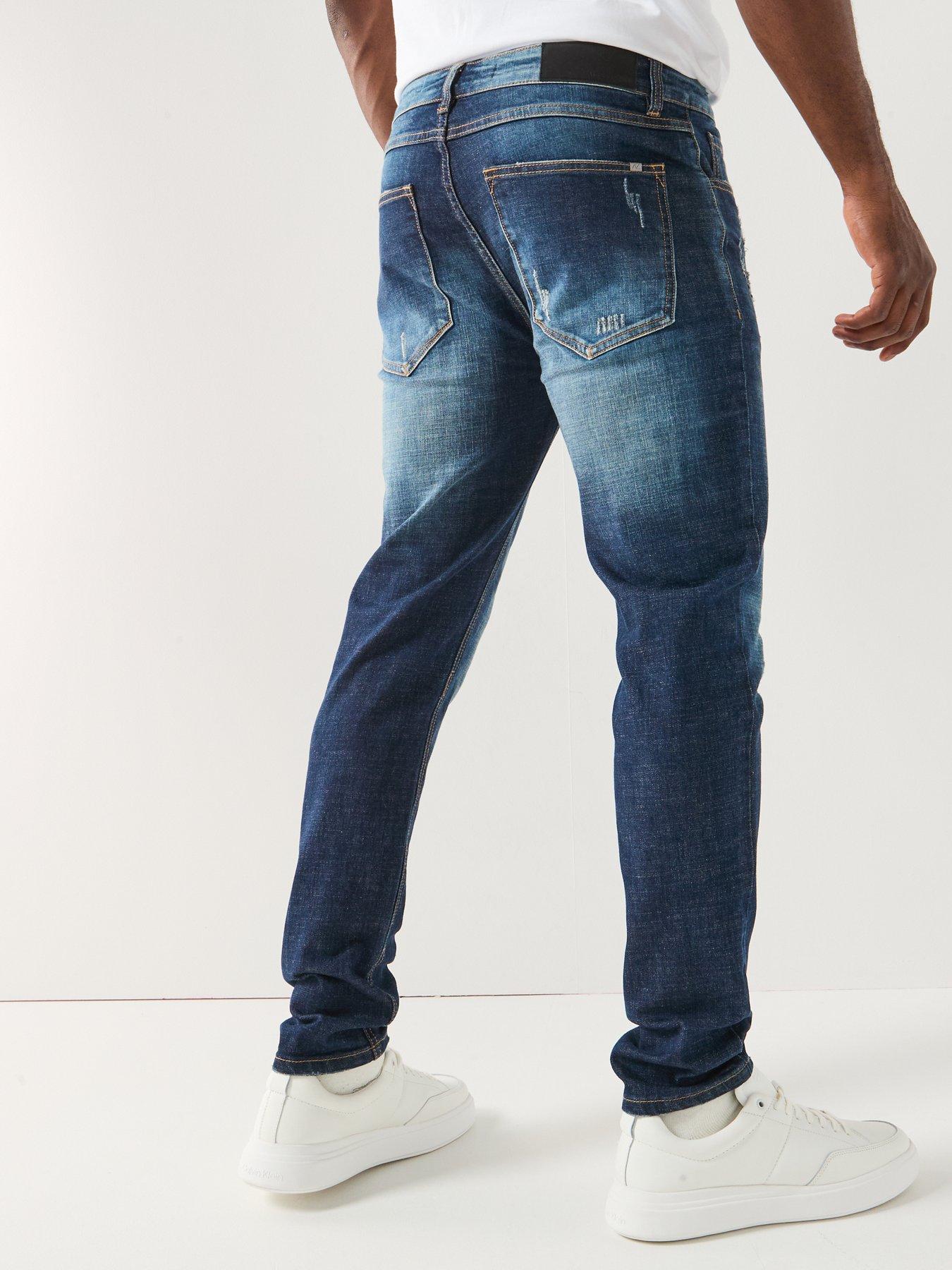 Image 2 of 6 of Alessandro Zavetti Artiglio Slim Fit Jeans - Dark Blue