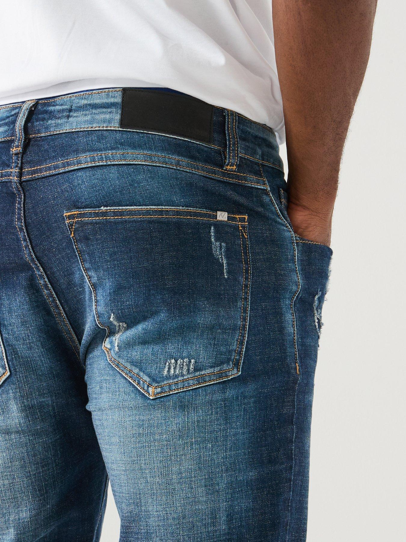 Image 5 of 6 of Alessandro Zavetti Artiglio Slim Fit Jeans - Dark Blue