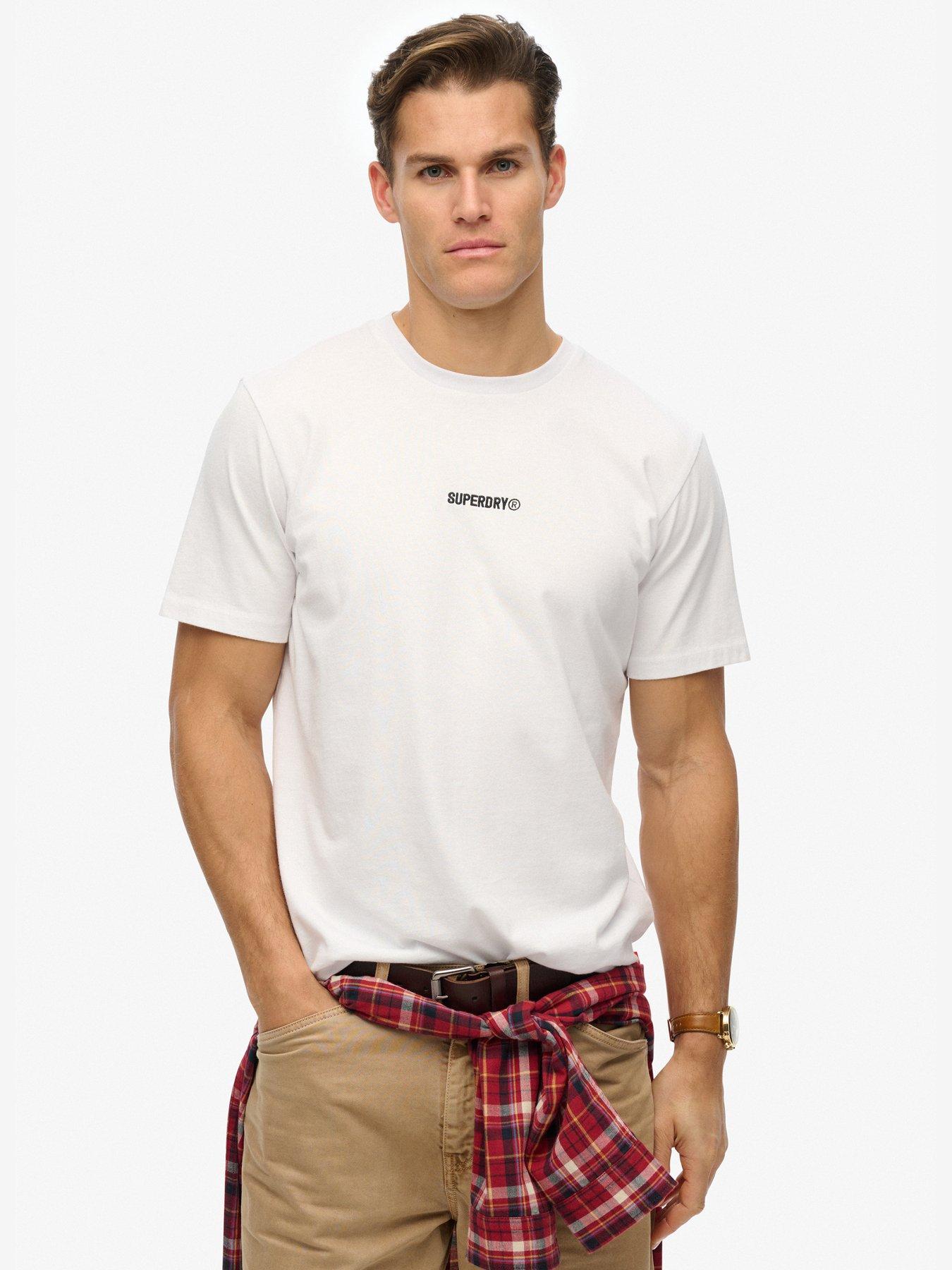 Image 1 of 5 of Superdry Micro Logo T Shirt - White