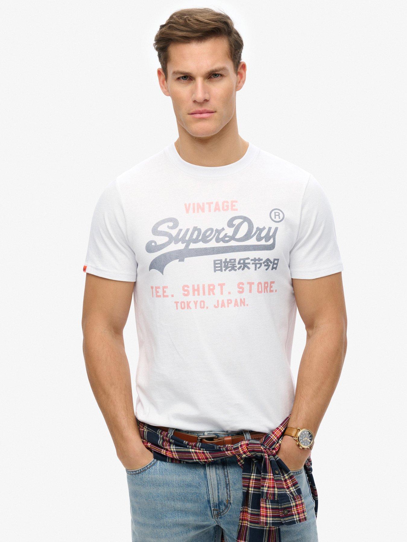 Image 1 of 5 of Superdry Vintage Heritage Relaxed T-Shirt - Blue