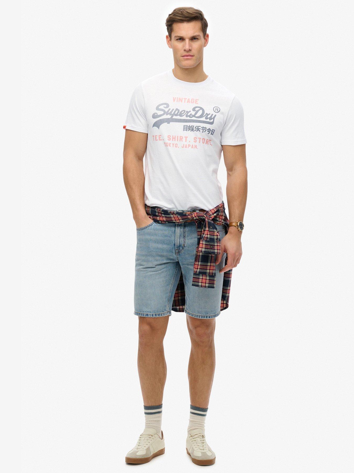 Image 2 of 5 of Superdry Vintage Heritage Relaxed T-Shirt - Blue
