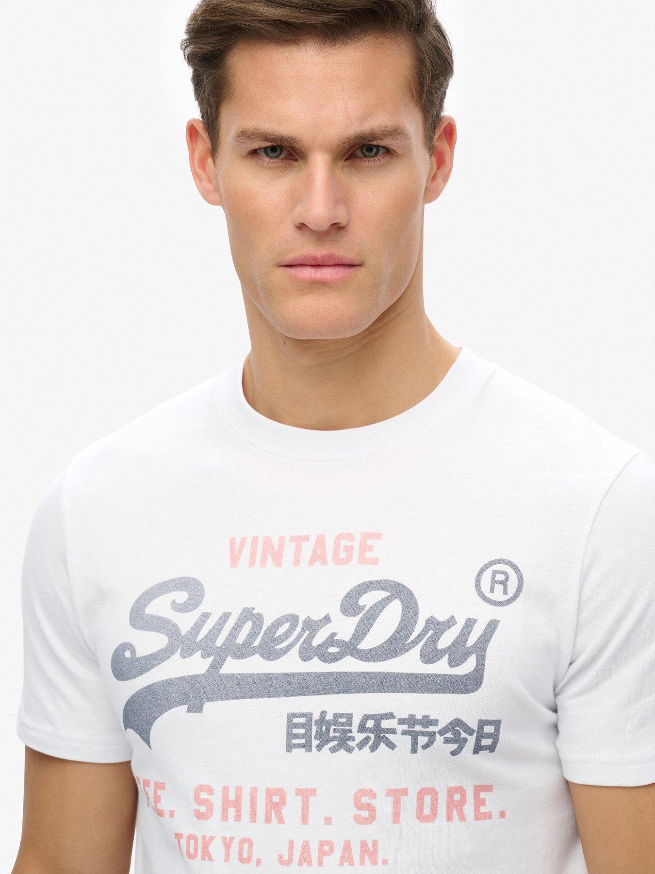Image 3 of 5 of Superdry Vintage Heritage Relaxed T-Shirt - Blue