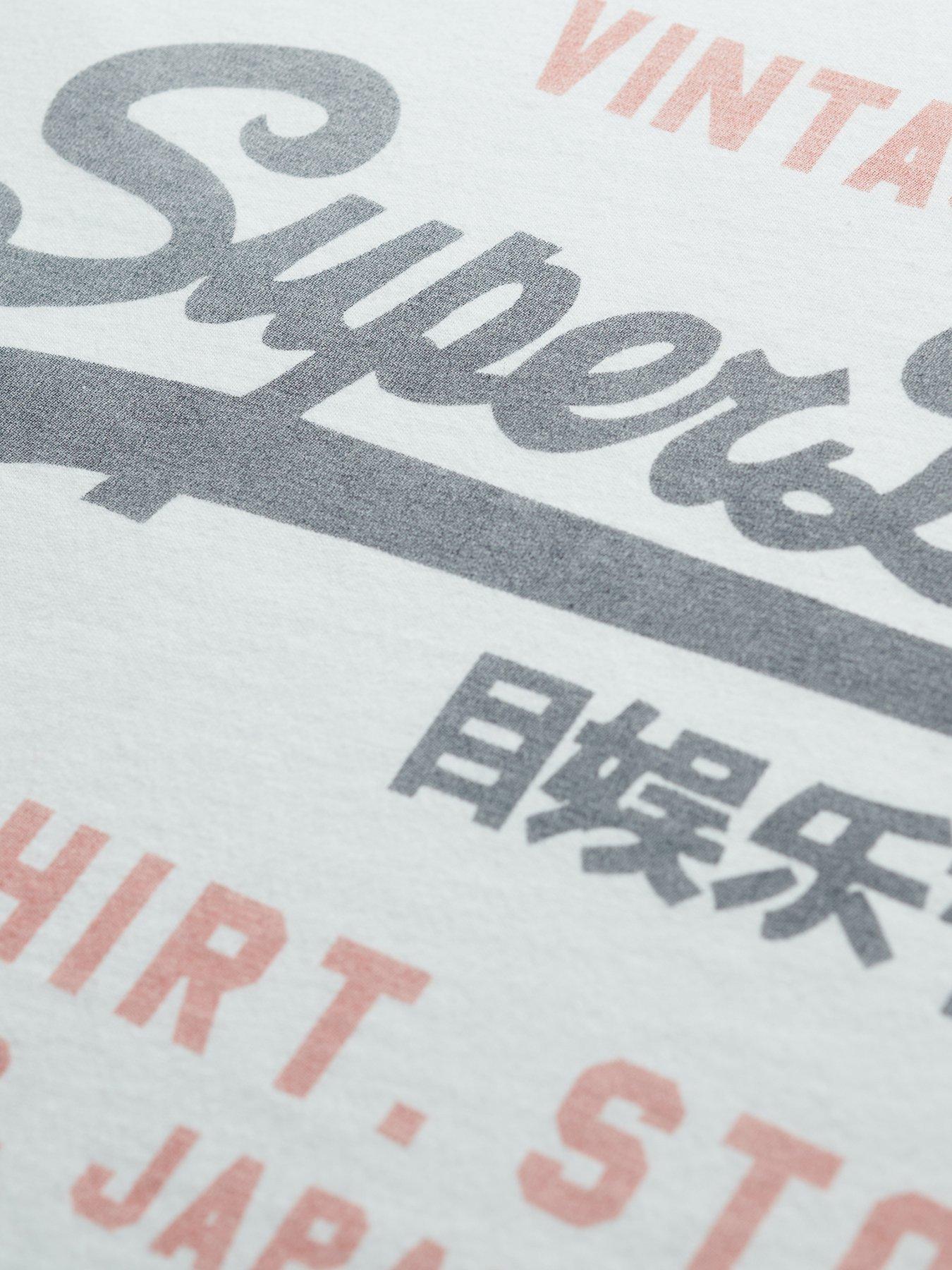 Image 5 of 5 of Superdry Vintage Heritage Relaxed T-Shirt - Blue