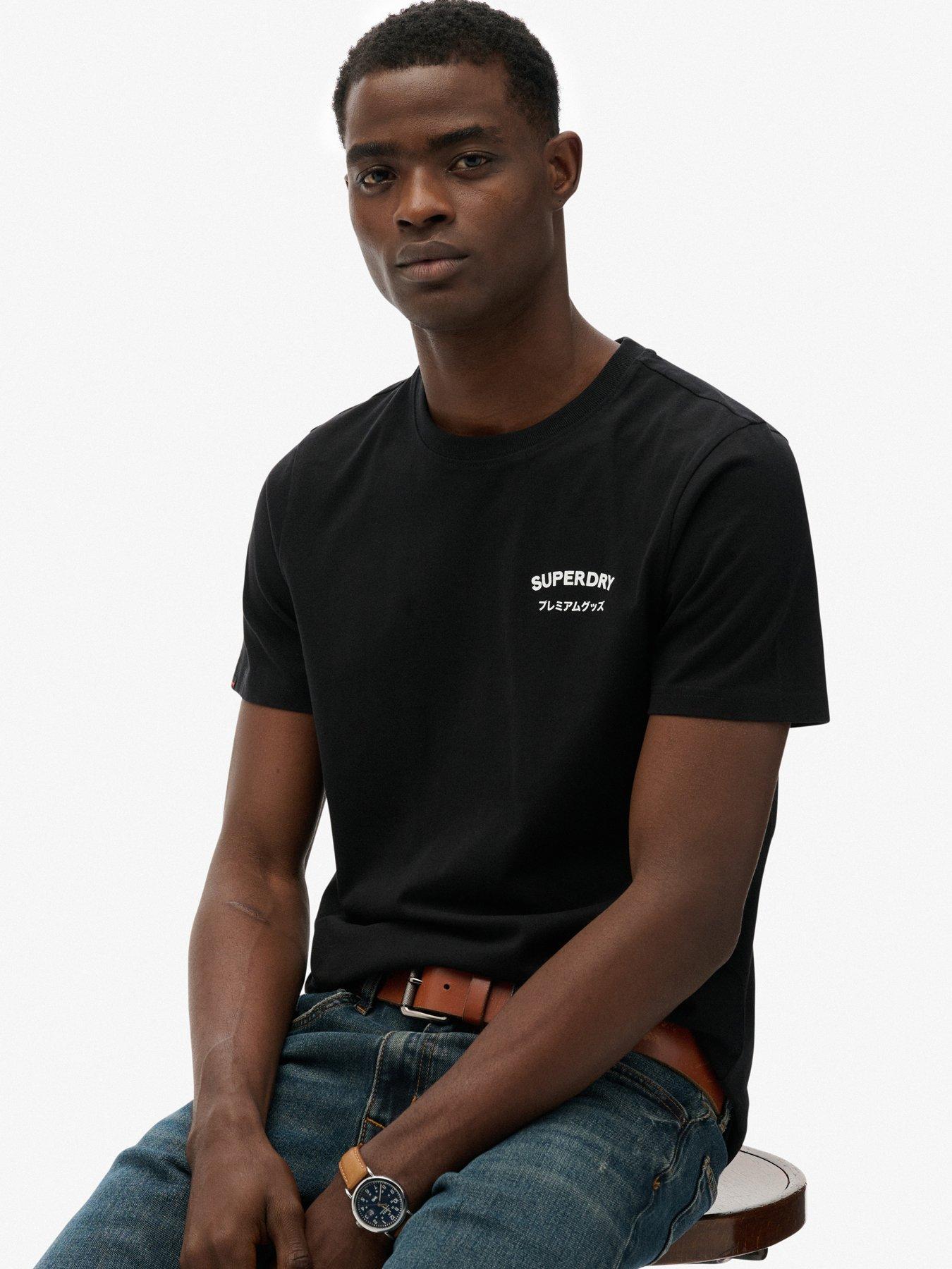 Image 2 of 4 of Superdry British Design Relaxed T-Shirt - Black