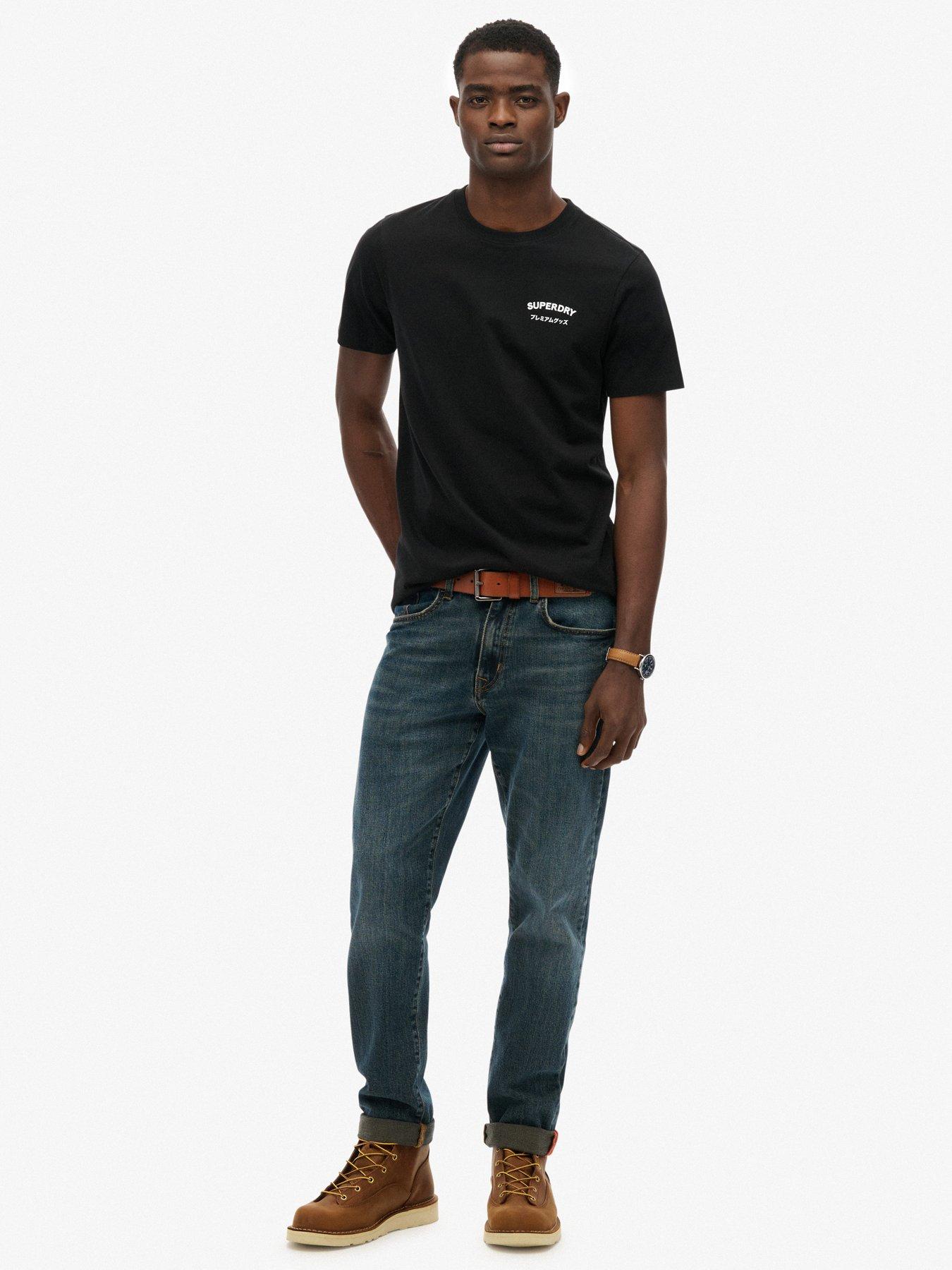 Image 3 of 4 of Superdry British Design Relaxed T-Shirt - Black