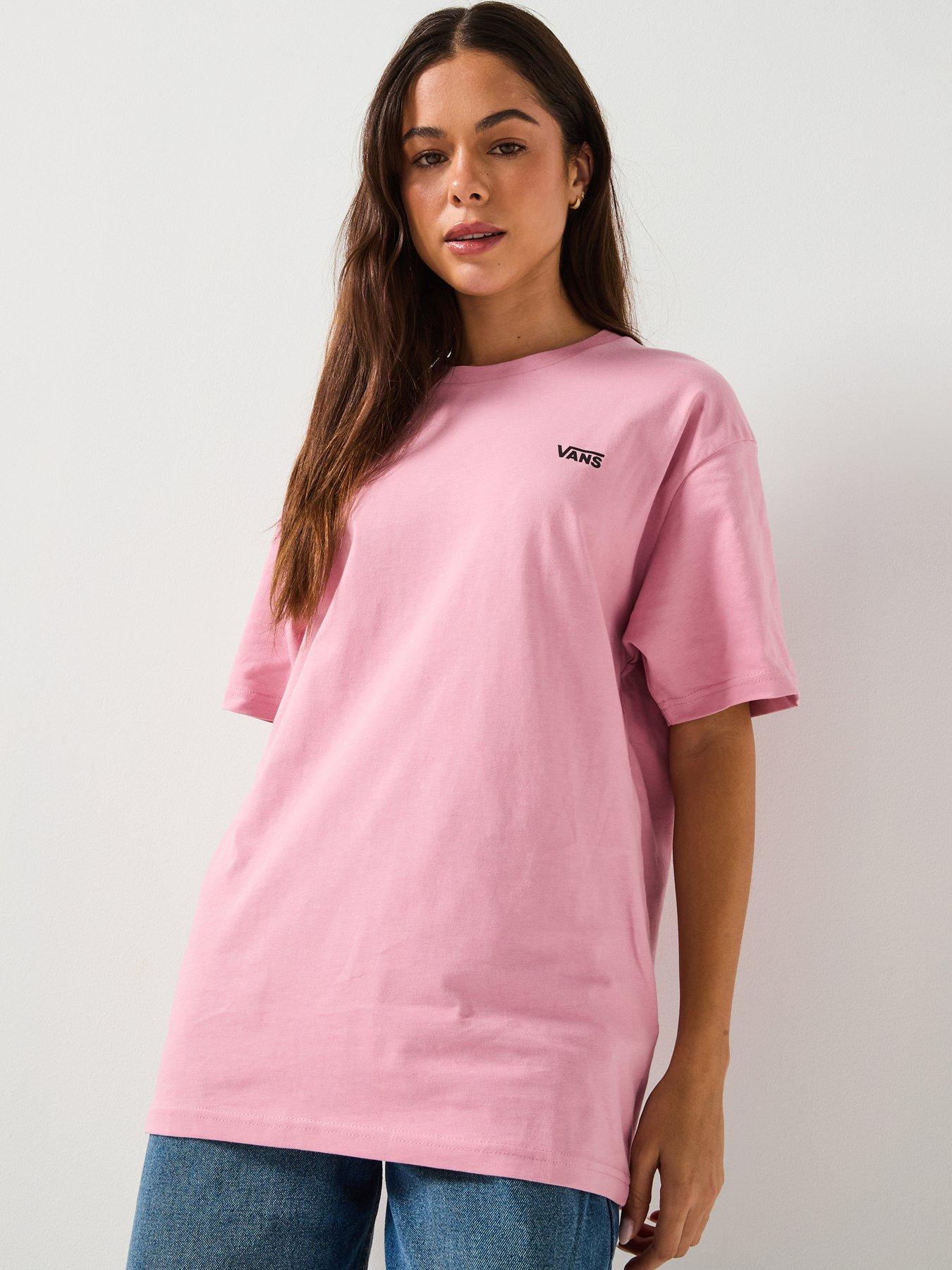 undefined Womens Left Chest Logo Embroidered T-Shirt - Pink