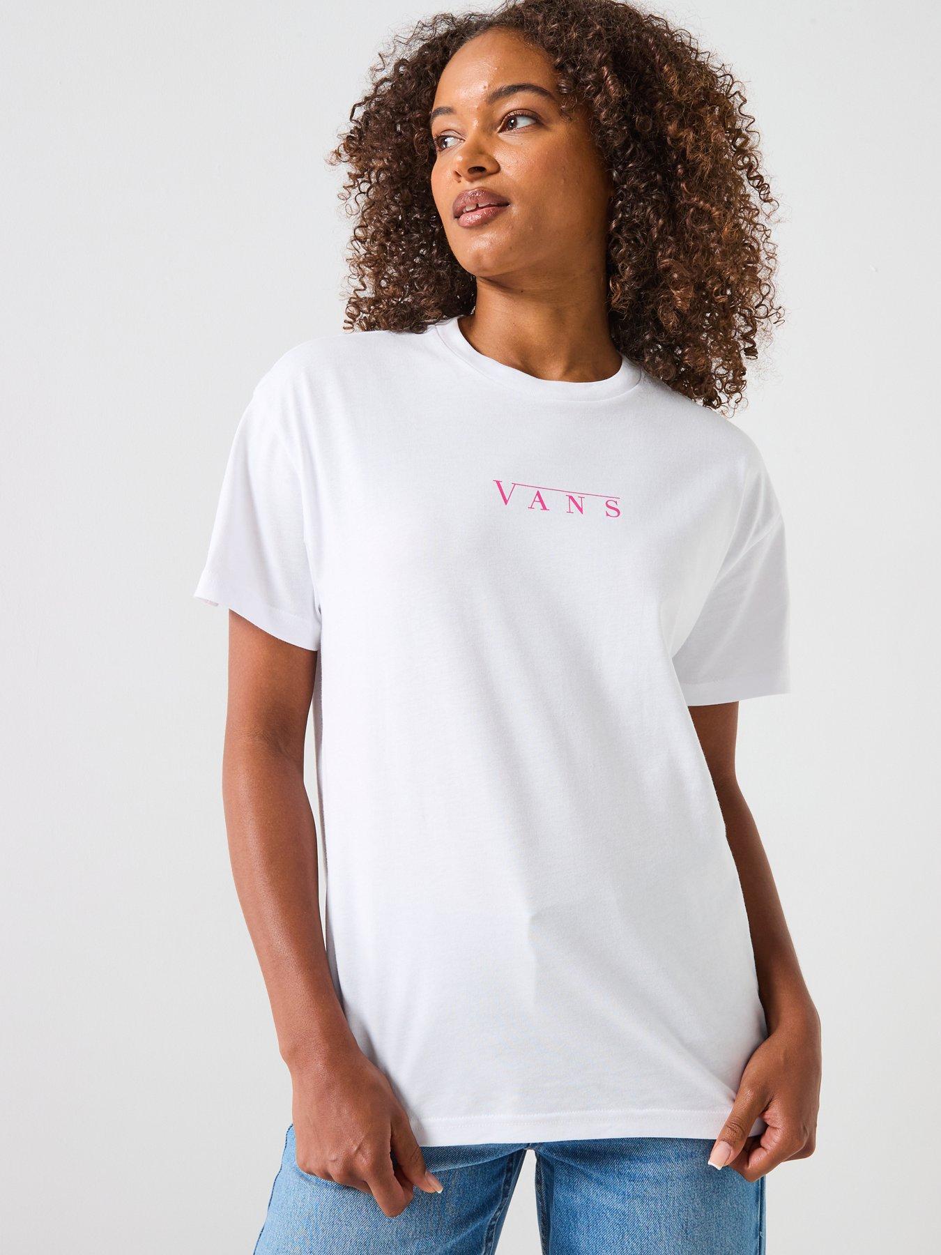Image 6 of 6 of Vans Womens Talk Talk Oversized T-Shirt - White