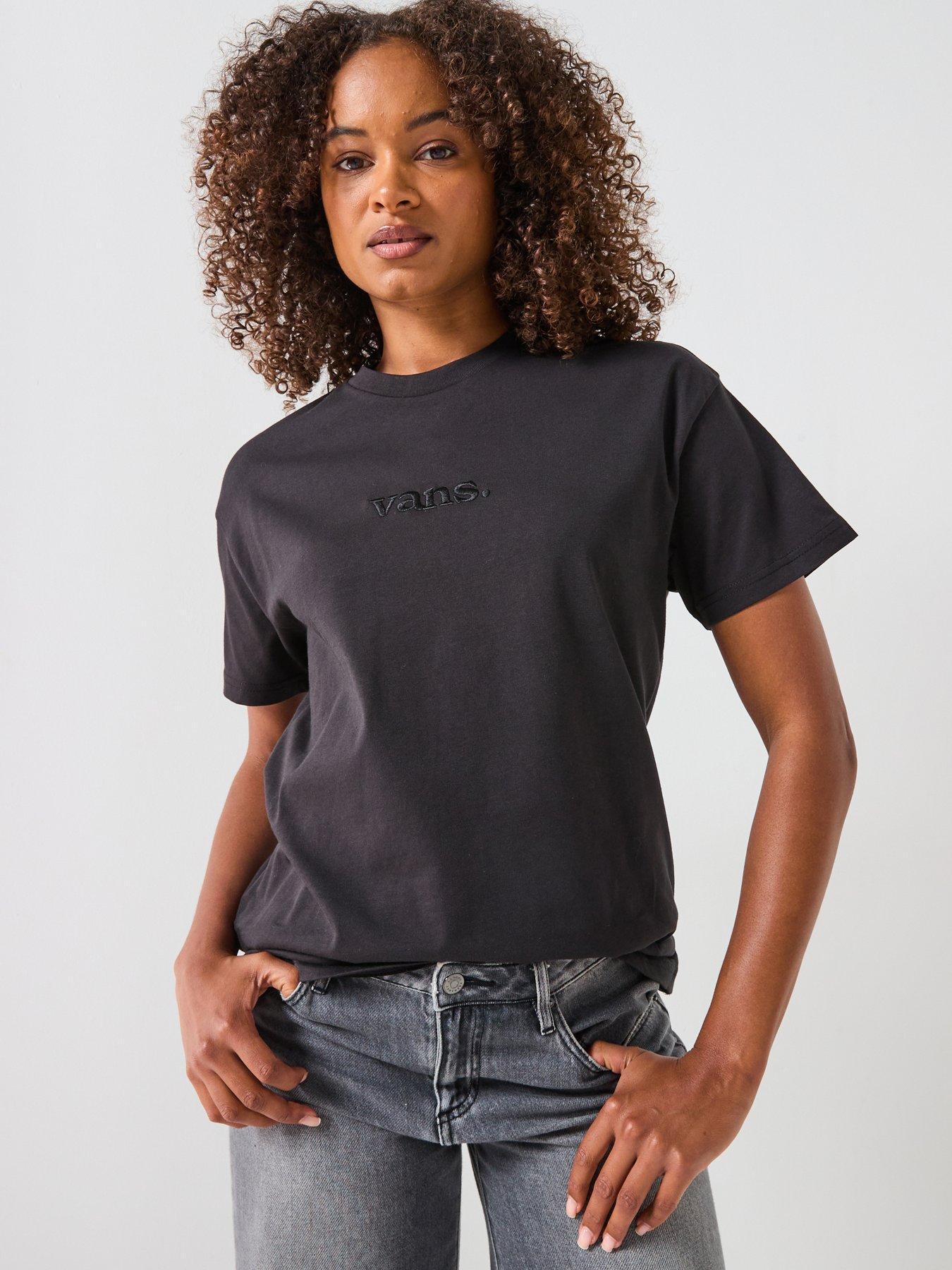  image of vans-womens-essential-oversized-t-shirt-black