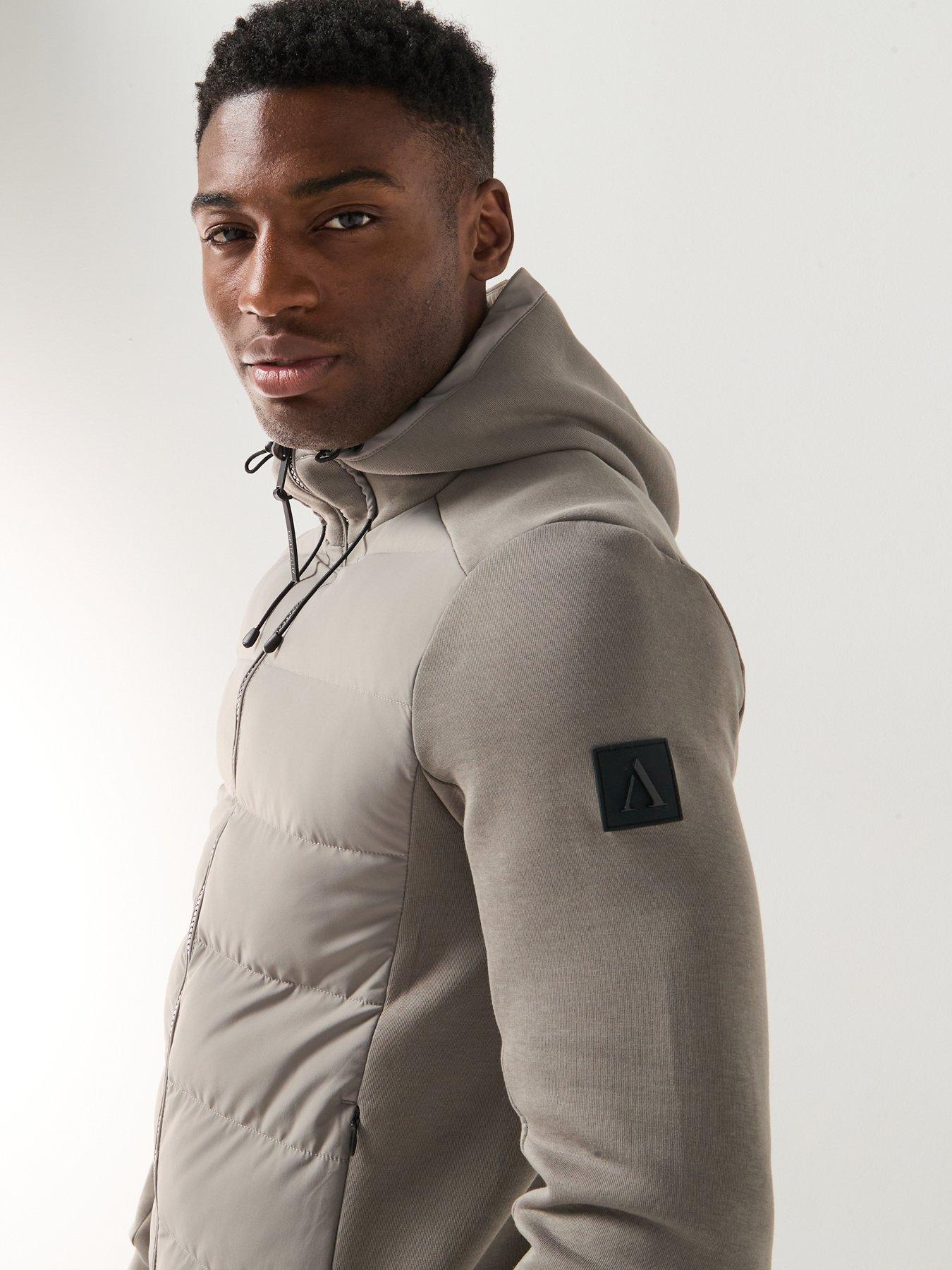 Image 5 of 5 of Alessandro Zavetti Mancini Seersucker Funnel Neck Hybrid Jacket - Beige