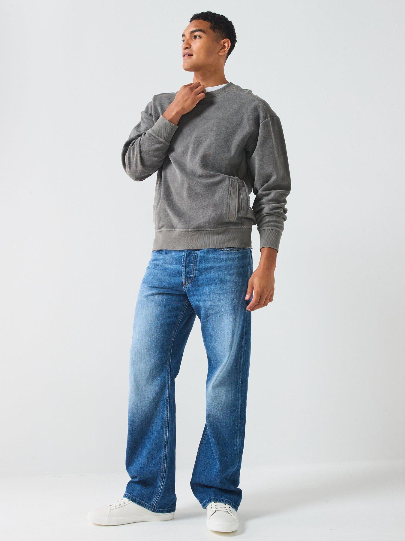 Image 3 of 6 of Diesel D-Eeper Relaxed Straight Fit Jeans - Blue