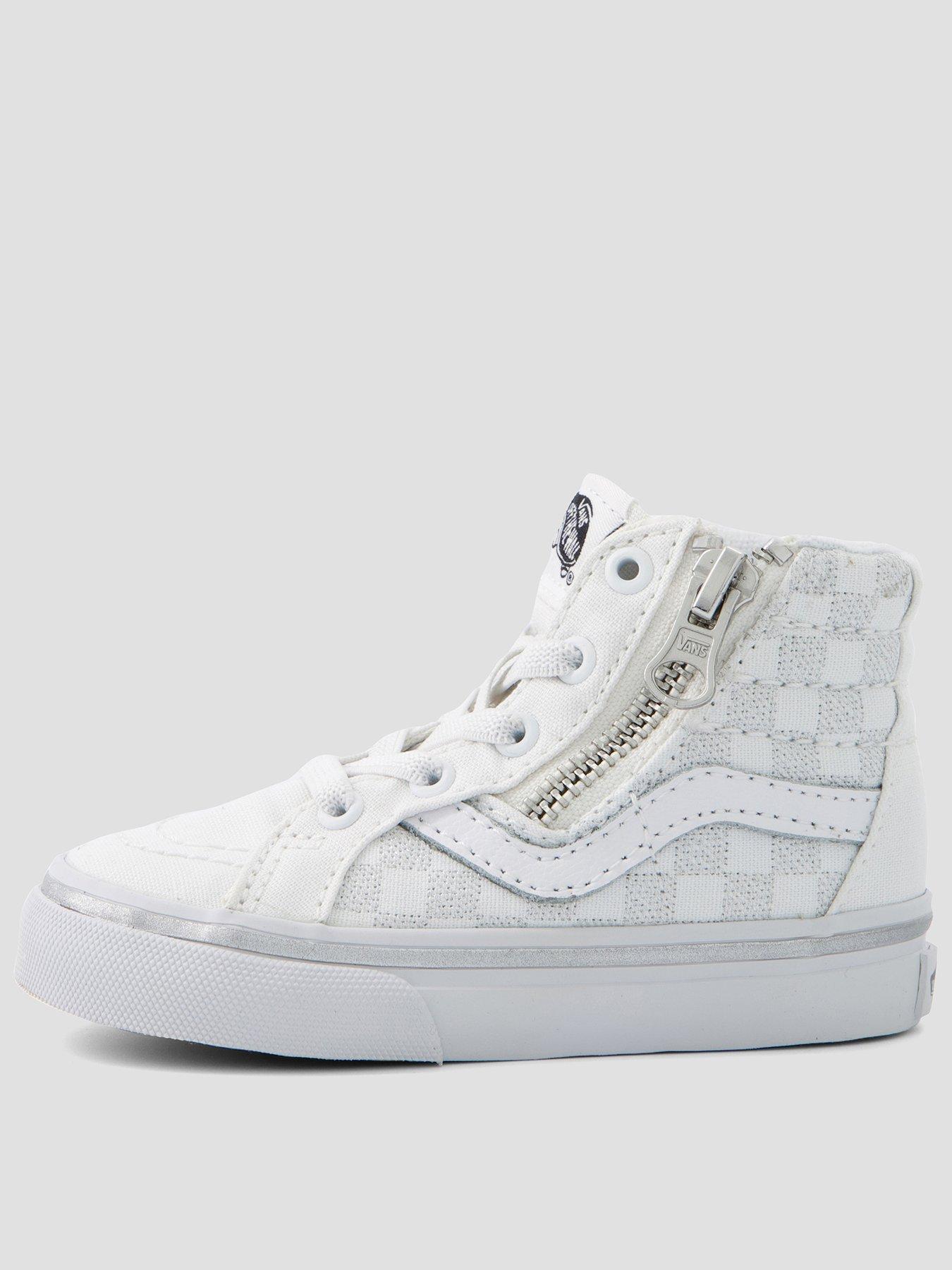 Vans Toddler Boys Sk8-hi Reissue Side Zip - Metallic Checkerboard Silver