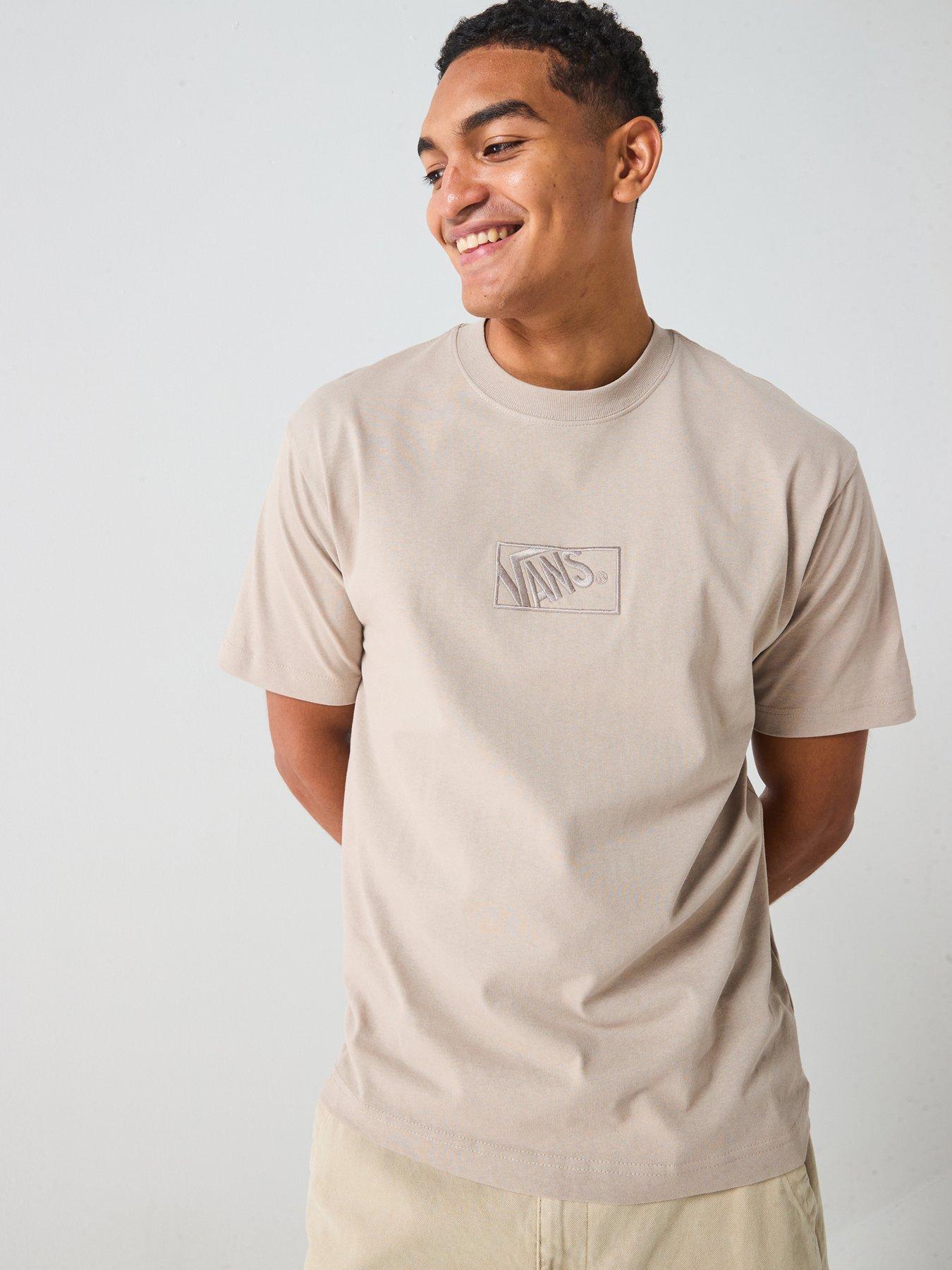 undefined Mens Blocked Box Loose Short Sleeve T-Shirt - Grey