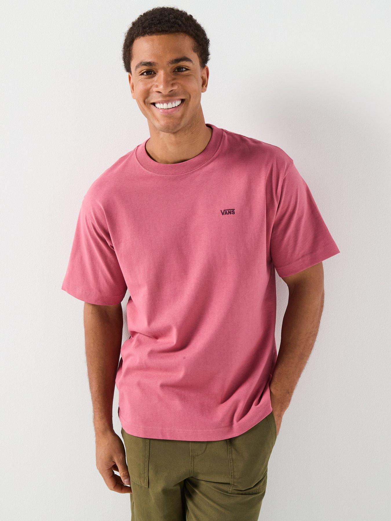  image of vans-mens-left-chest-oversized-short-sleeve-t-shirt-red