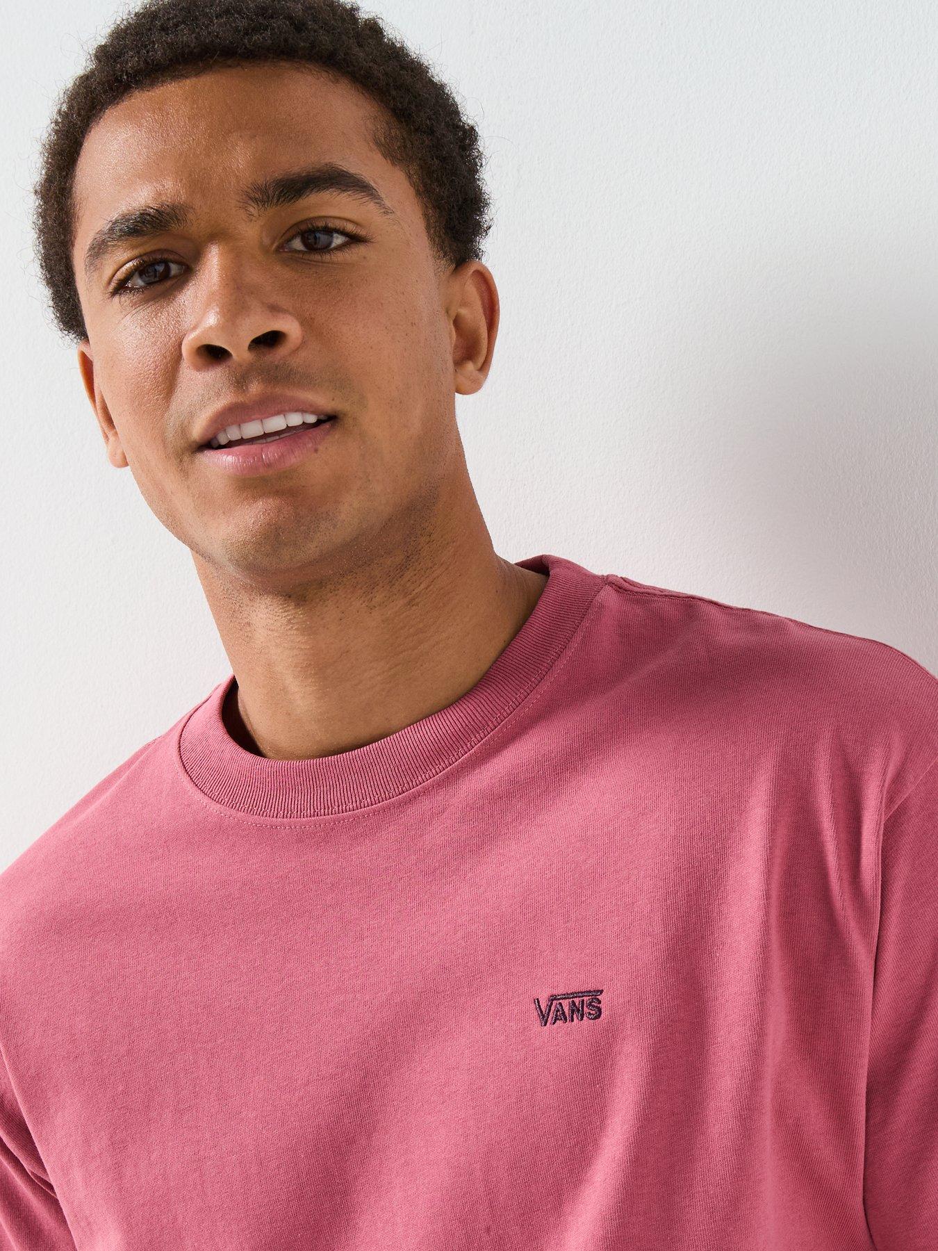  image of vans-mens-left-chest-oversized-short-sleeve-t-shirt-red