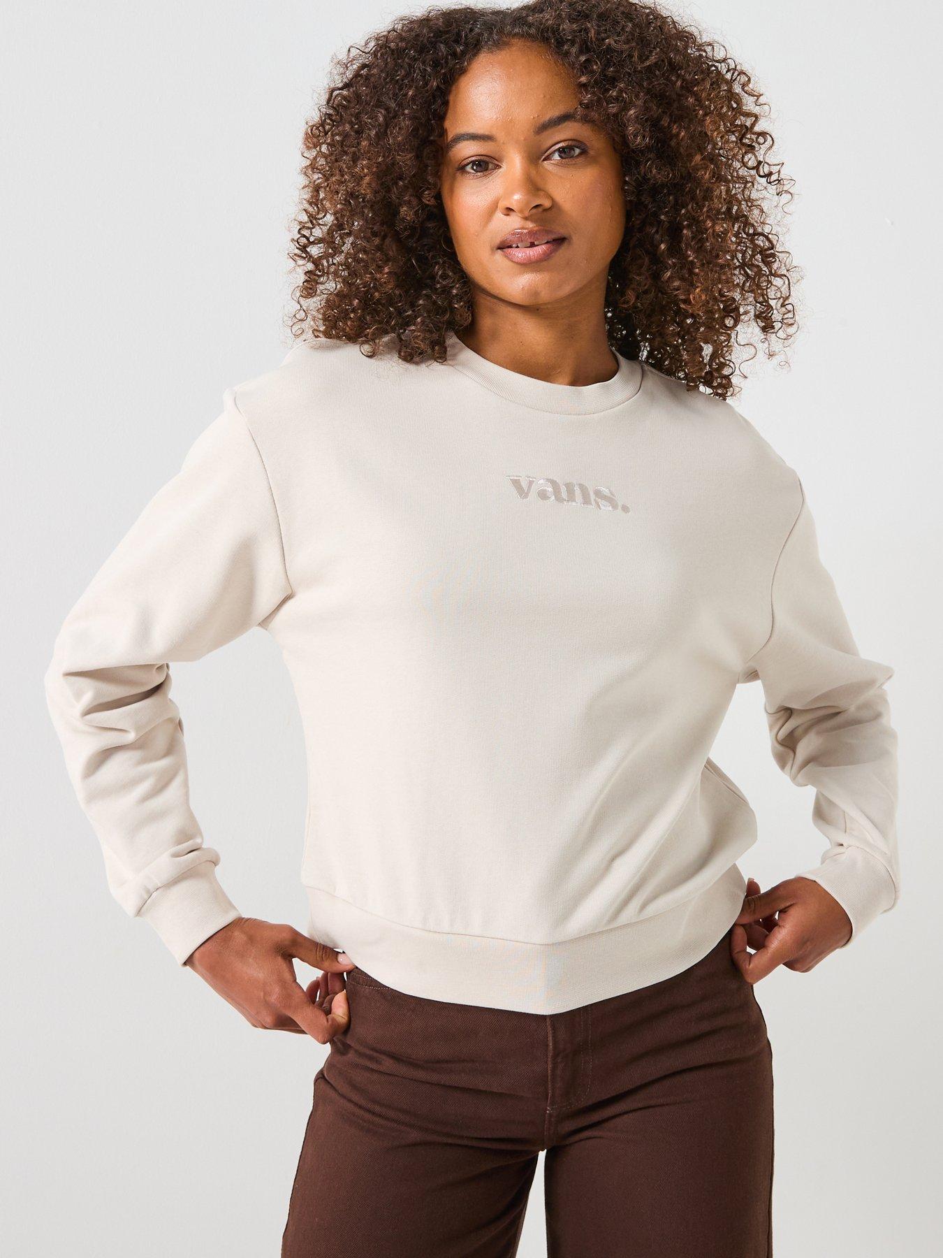 Vans Womens Essential French Terry Relaxed Crew - Beige