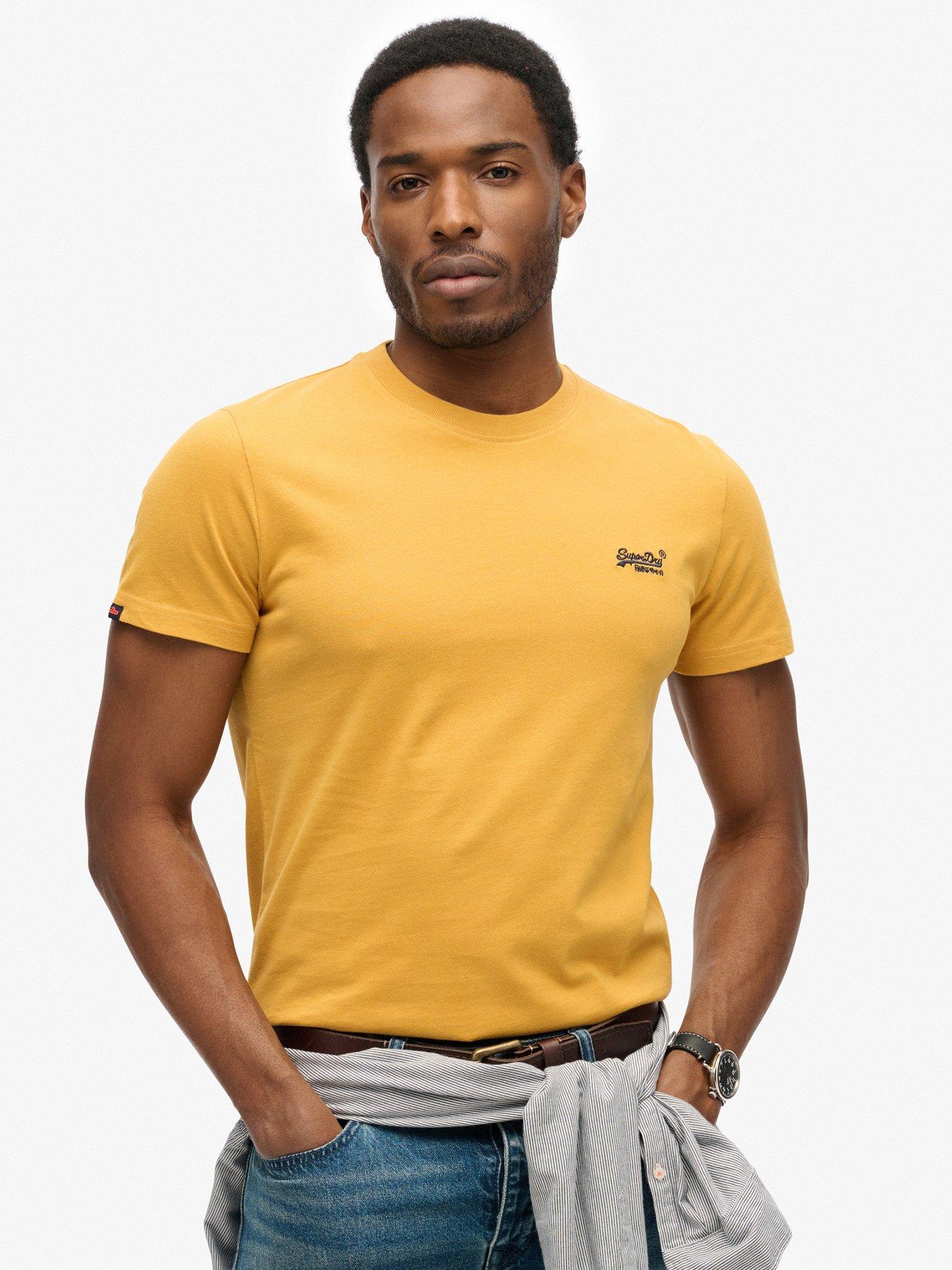 Image 1 of 3 of Superdry Essential Logo Embroidered T-Shirt - Yellow
