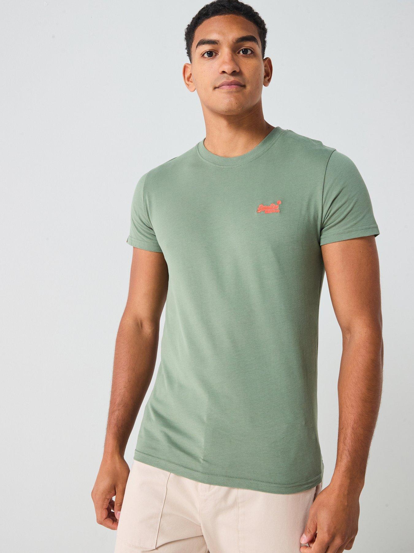 undefined Essential Logo Embroidered T-Shirt - Green