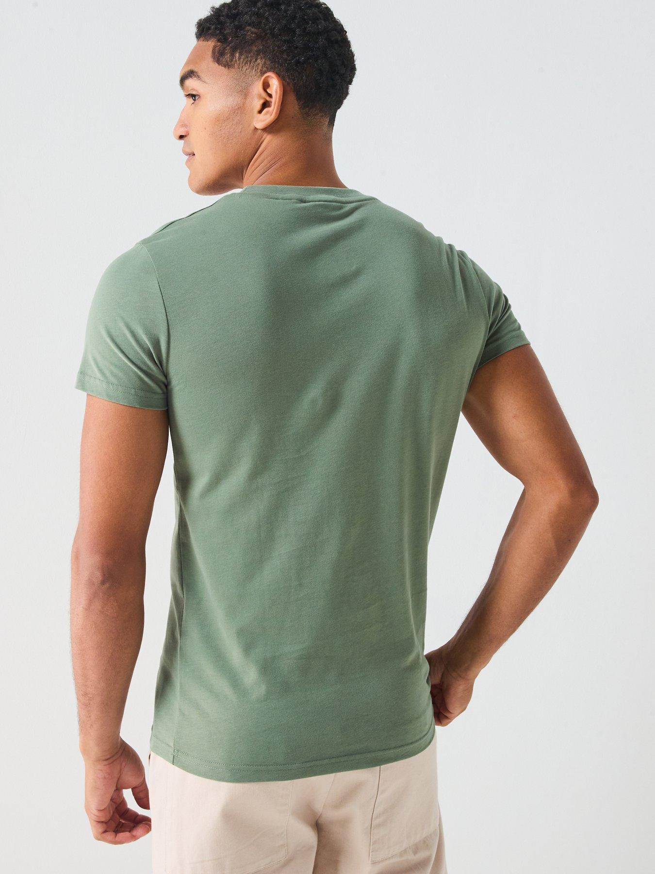 Image 2 of 4 of Superdry Essential Logo Embroidered T-Shirt - Green