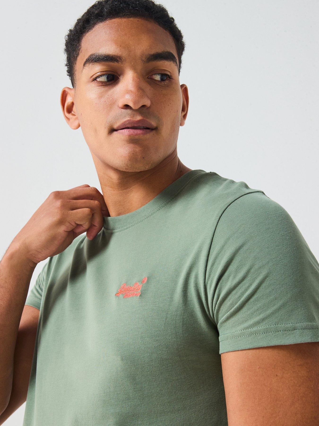Image 4 of 4 of Superdry Essential Logo Embroidered T-Shirt - Green