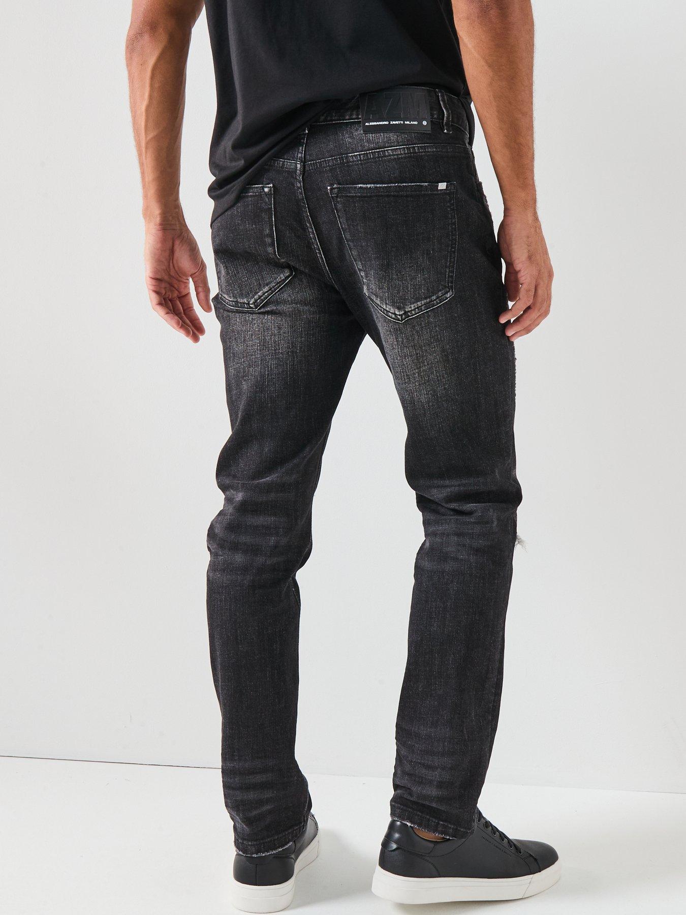 Image 2 of 5 of Alessandro Zavetti Alessandro Zavetti Pacelli Loose Slim Fit Jeans