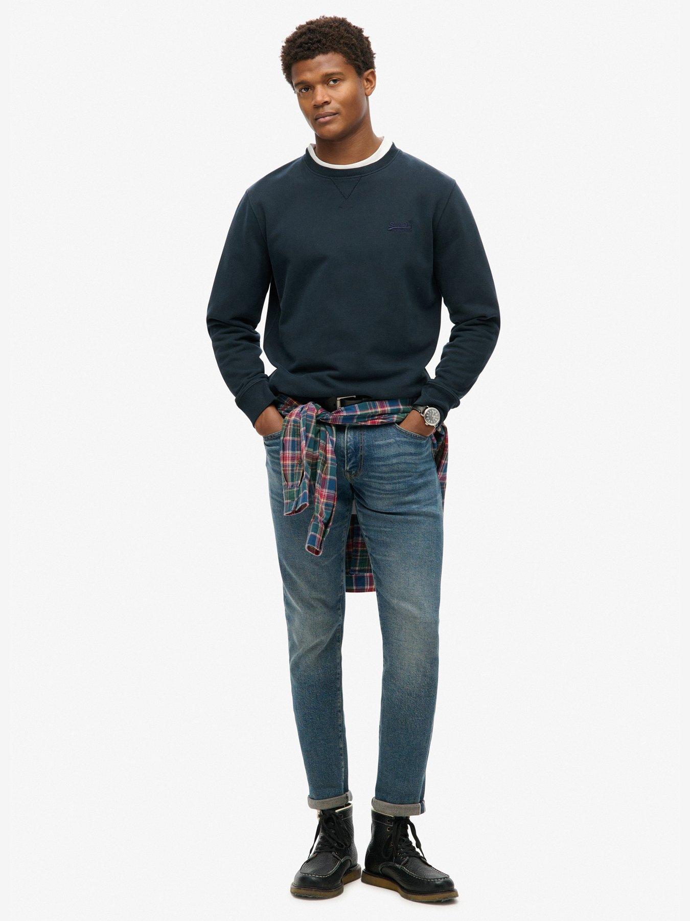 Image 2 of 5 of Superdry Essential Logo Crew Sweatshirt - Blue