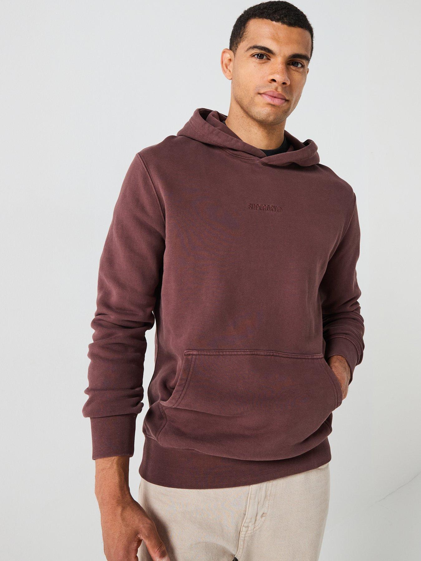 Image 1 of 6 of Superdry Micro Logo Hoodie - Brown