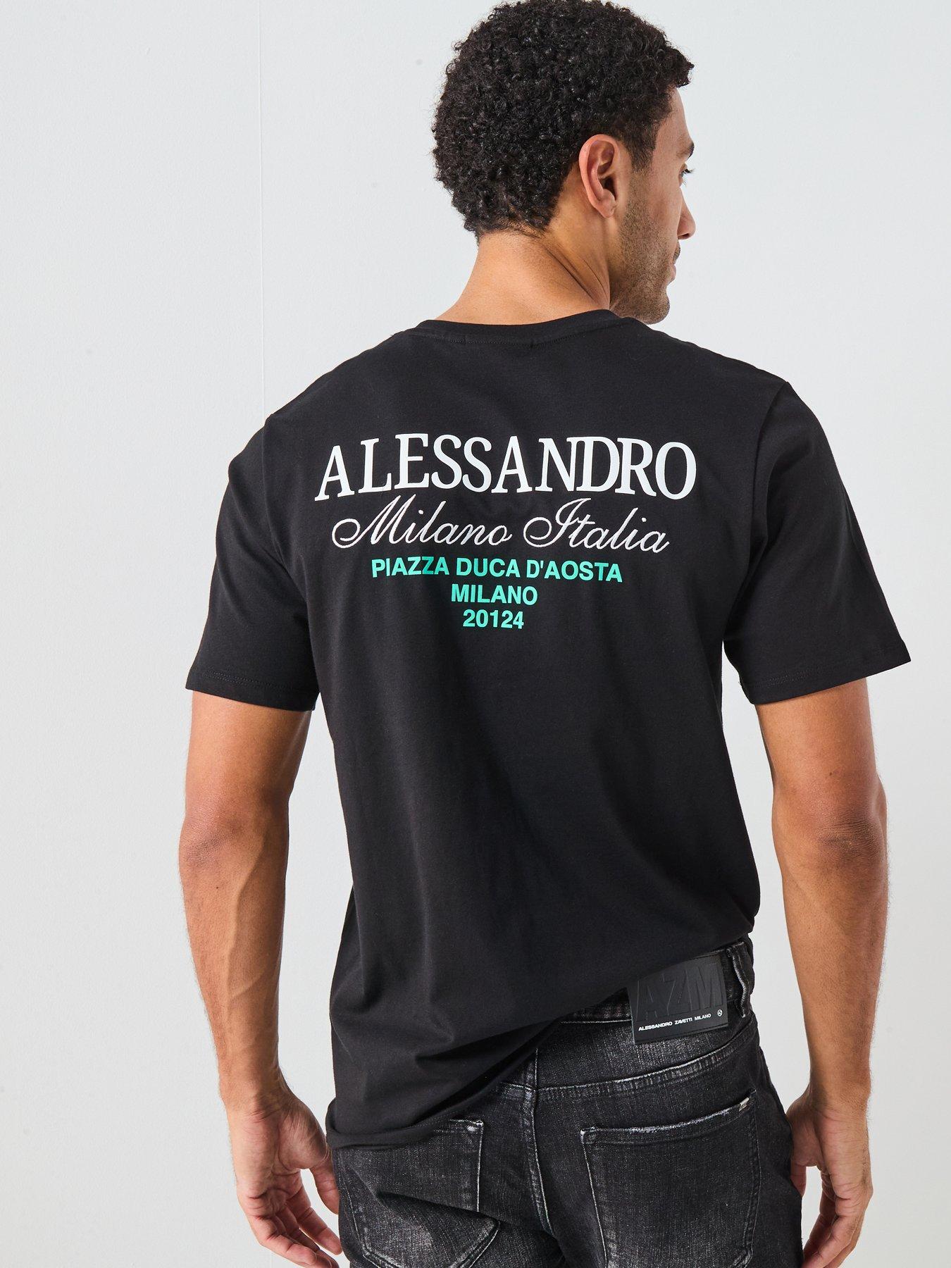 undefined Montanelli Graphic Back Print T-Shirt - Black