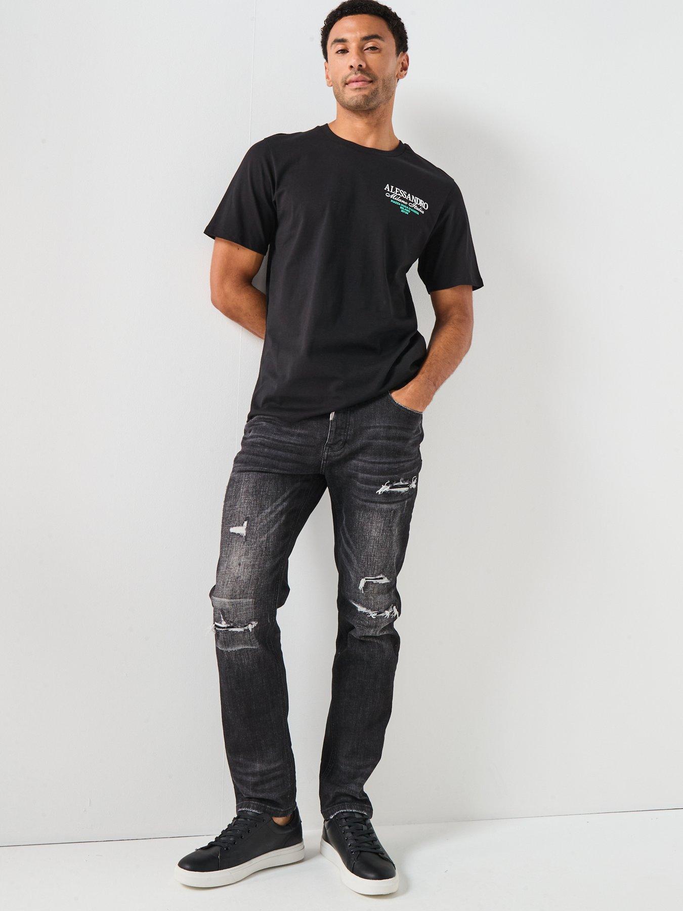 Image 3 of 5 of Alessandro Zavetti Montanelli Graphic Back Print T-Shirt - Black