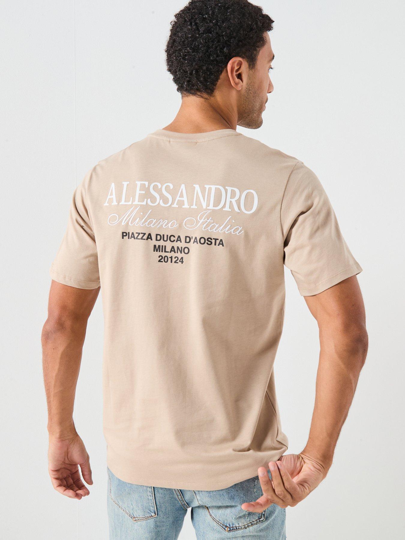 undefined Montanelli Graphic Back Print T-Shirt - Beige