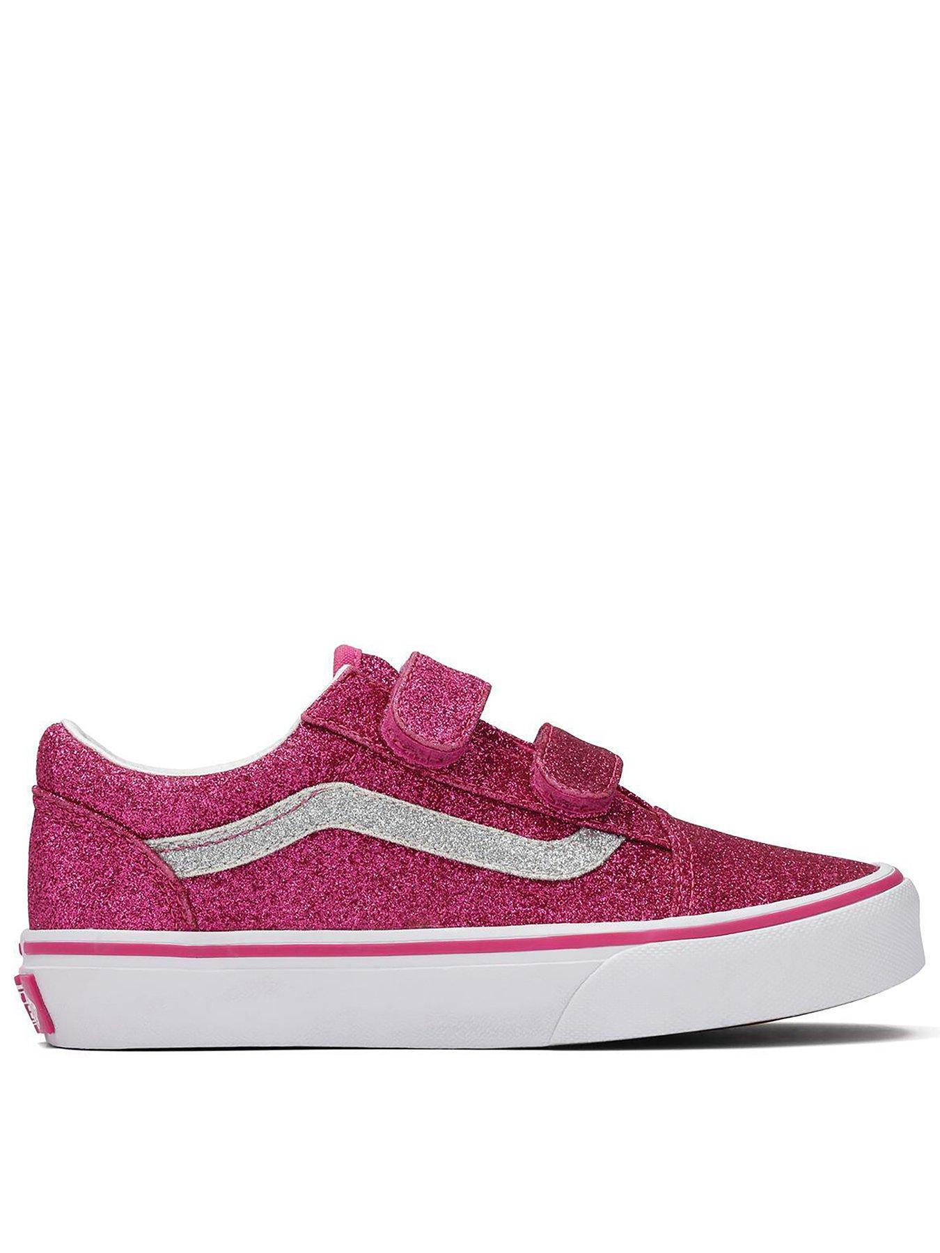 Image 1 of 2 of Vans Kids Old Skool Velcro Trainers - Pink