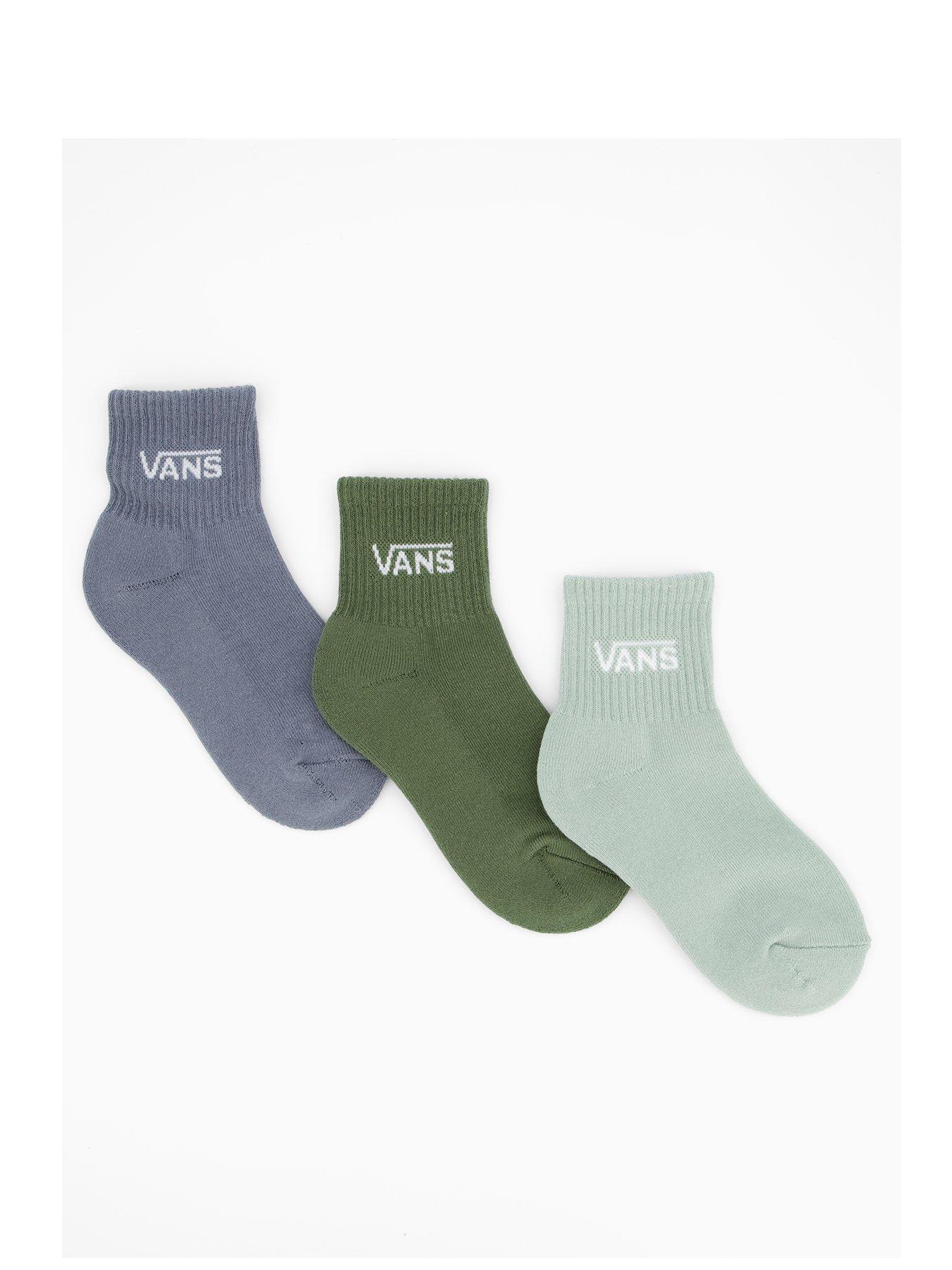  image of vans-junior-classic-half-crew-socks-greygreen