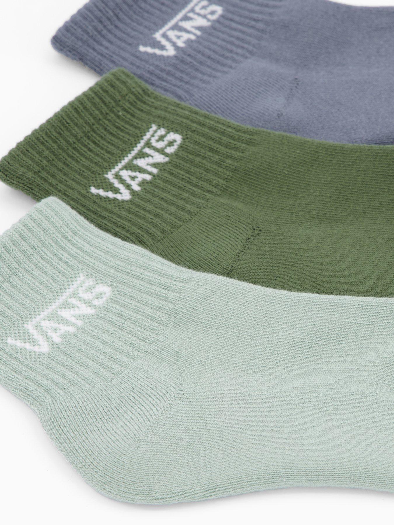  image of vans-junior-classic-half-crew-socks-greygreen